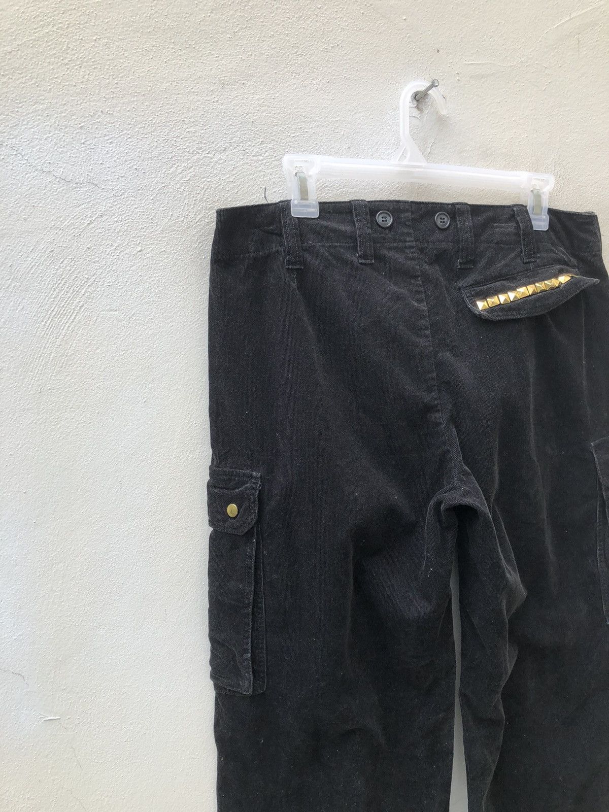 Vintage Tyrian Purple Japan Rivet Black Corduroy Cargo Trouser Pant Size US 30 / EU 46 - 14 Thumbnail