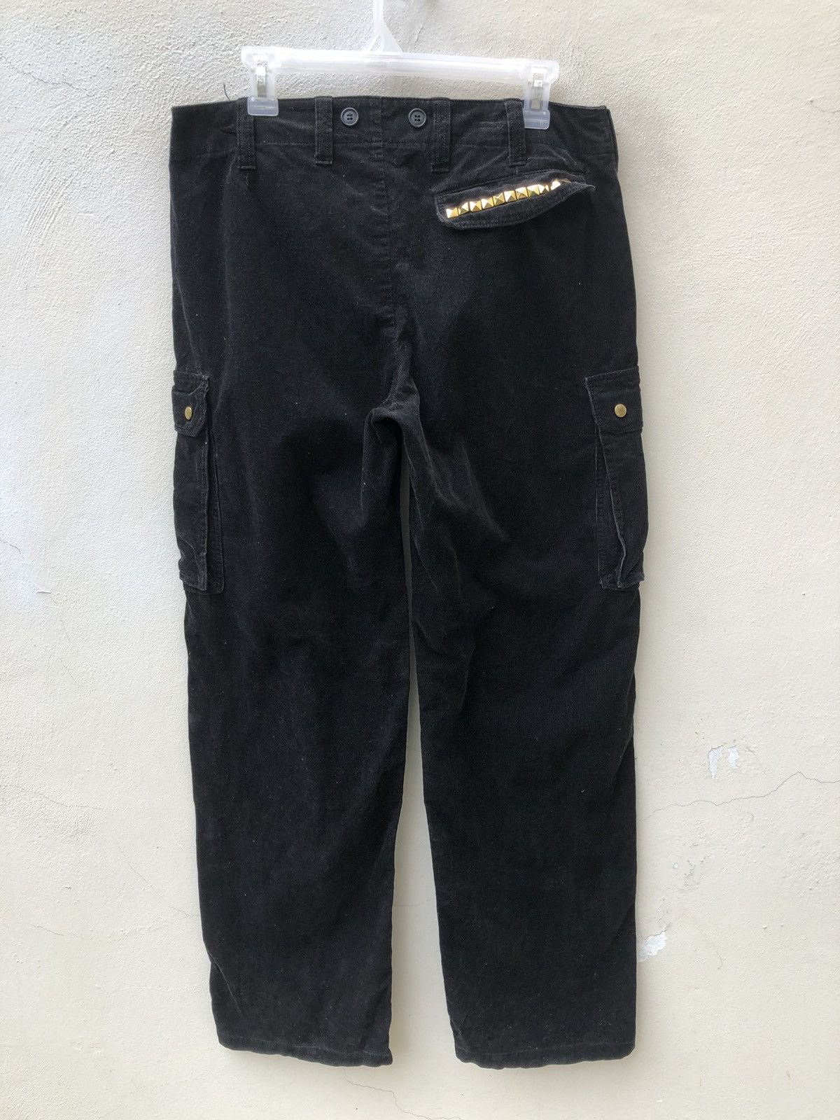 Vintage Tyrian Purple Japan Rivet Black Corduroy Cargo Trouser Pant Size US 30 / EU 46 - 13 Thumbnail