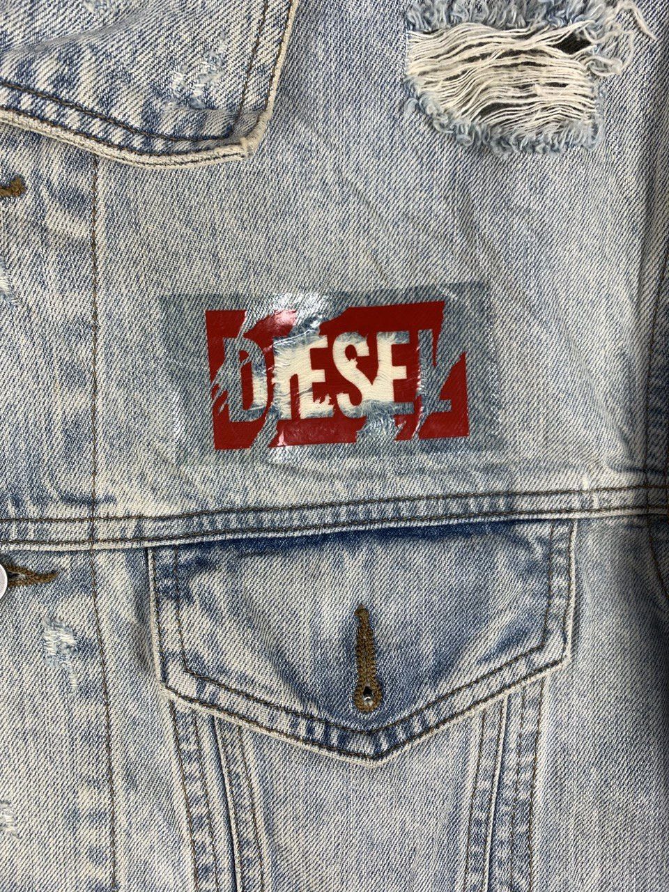 Diesel Vintage Diesel Distressed Denim Jacket Size US M / EU 48-50 / 2 - 3 Thumbnail