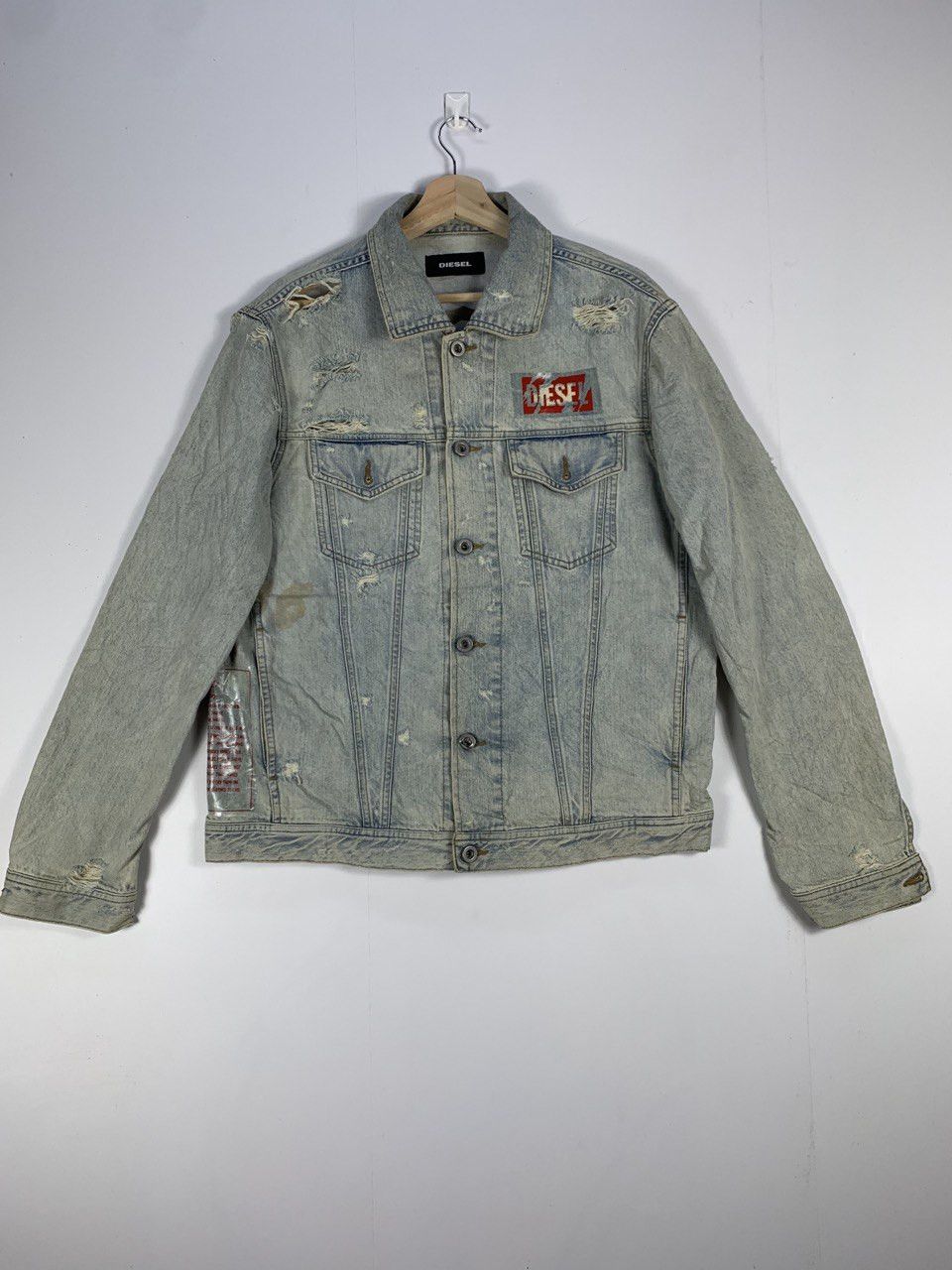 Diesel Vintage Diesel Distressed Denim Jacket Size US M / EU 48-50 / 2 - 1 Thumbnail