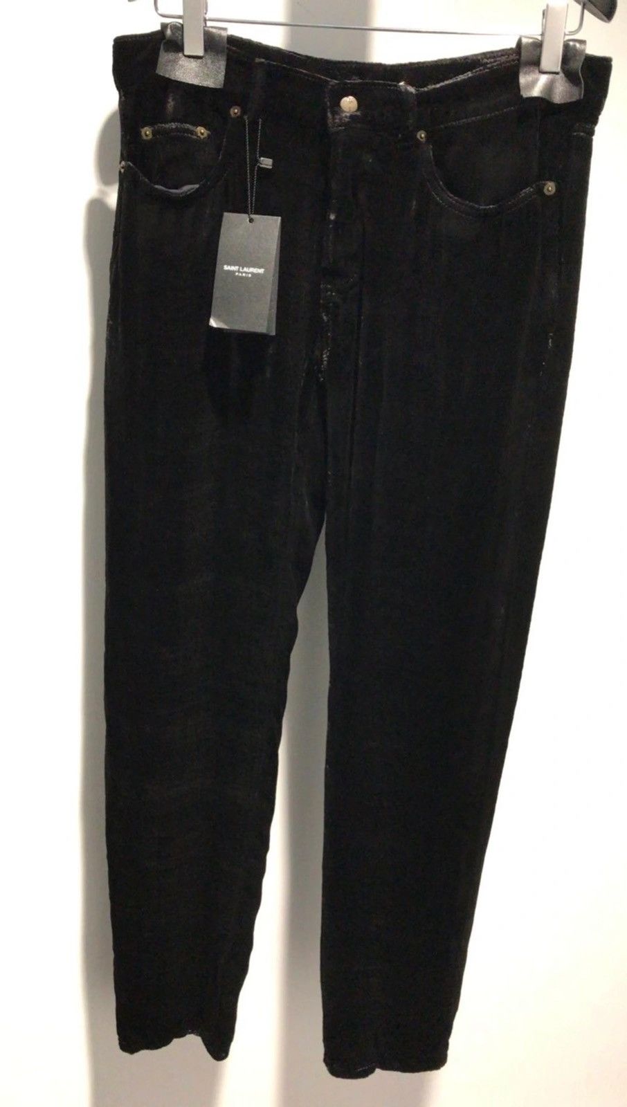 Saint Laurent Paris SS20 Mid-Rise Stonewashed Dévoré Velvet Pants sz28 Size 28" / US 6 / IT 42 - 13 Thumbnail