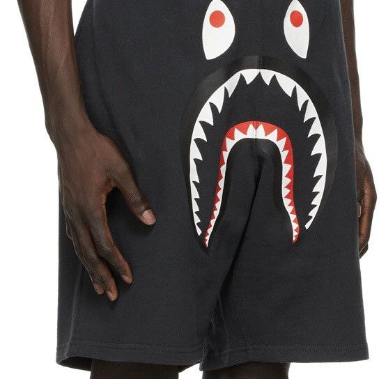 Bape (Size S) BAPE Shark Wide Sweat Shorts Black Size US 31 - 13 Thumbnail