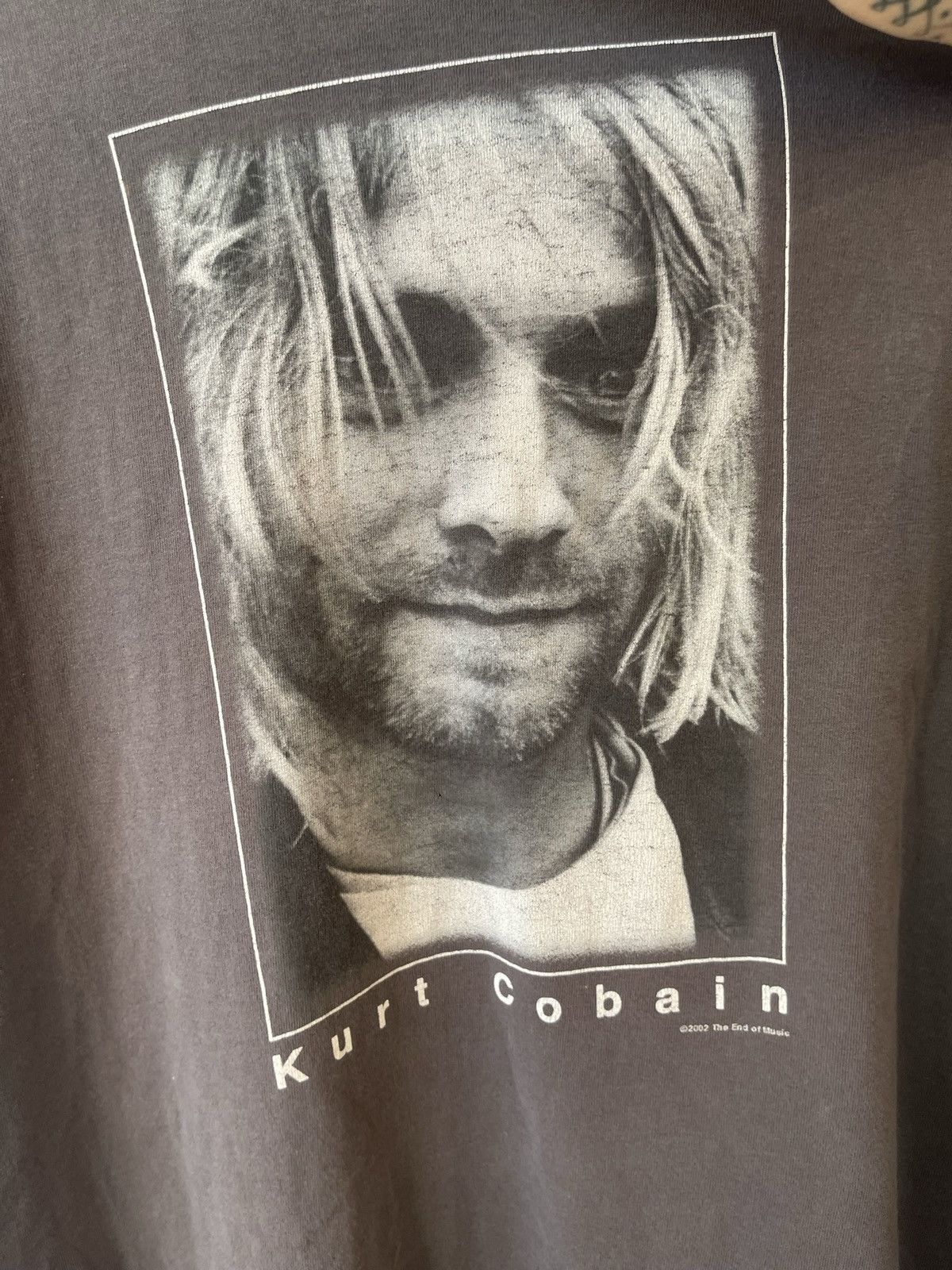 Band Tees × Vintage Vintage THRASHED Kurt Cobain Nirvana Shirt XL Size US XL / EU 56 / 4 - 5 Thumbnail