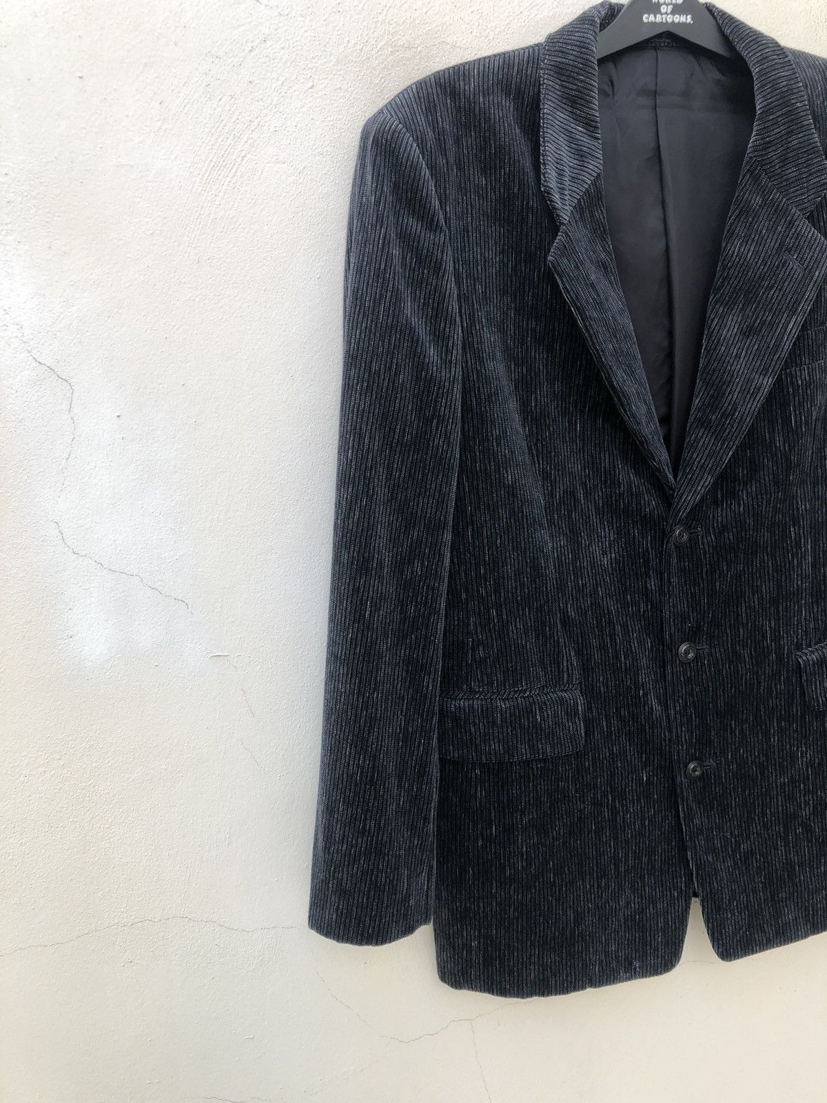 Matsuda 90s Monsieur NICOLE Yukio Kobayashi Corduroy Blazer Jacket Size US L / EU 52-54 / 3 - 3 Thumbnail