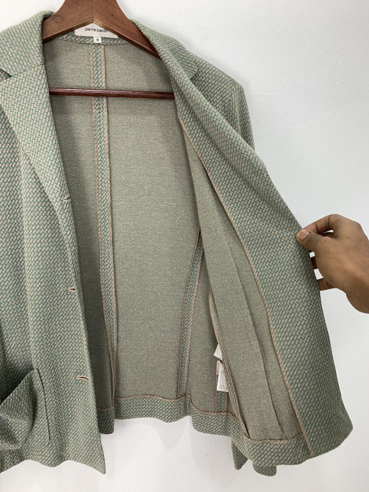 Bricks & Wood × Pierre Cardin PIERRE CARDIN Monogram Brick Pattern Casual Blazer Jacket Size M / US 6-8 / IT 42-44 - 14 Thumbnail