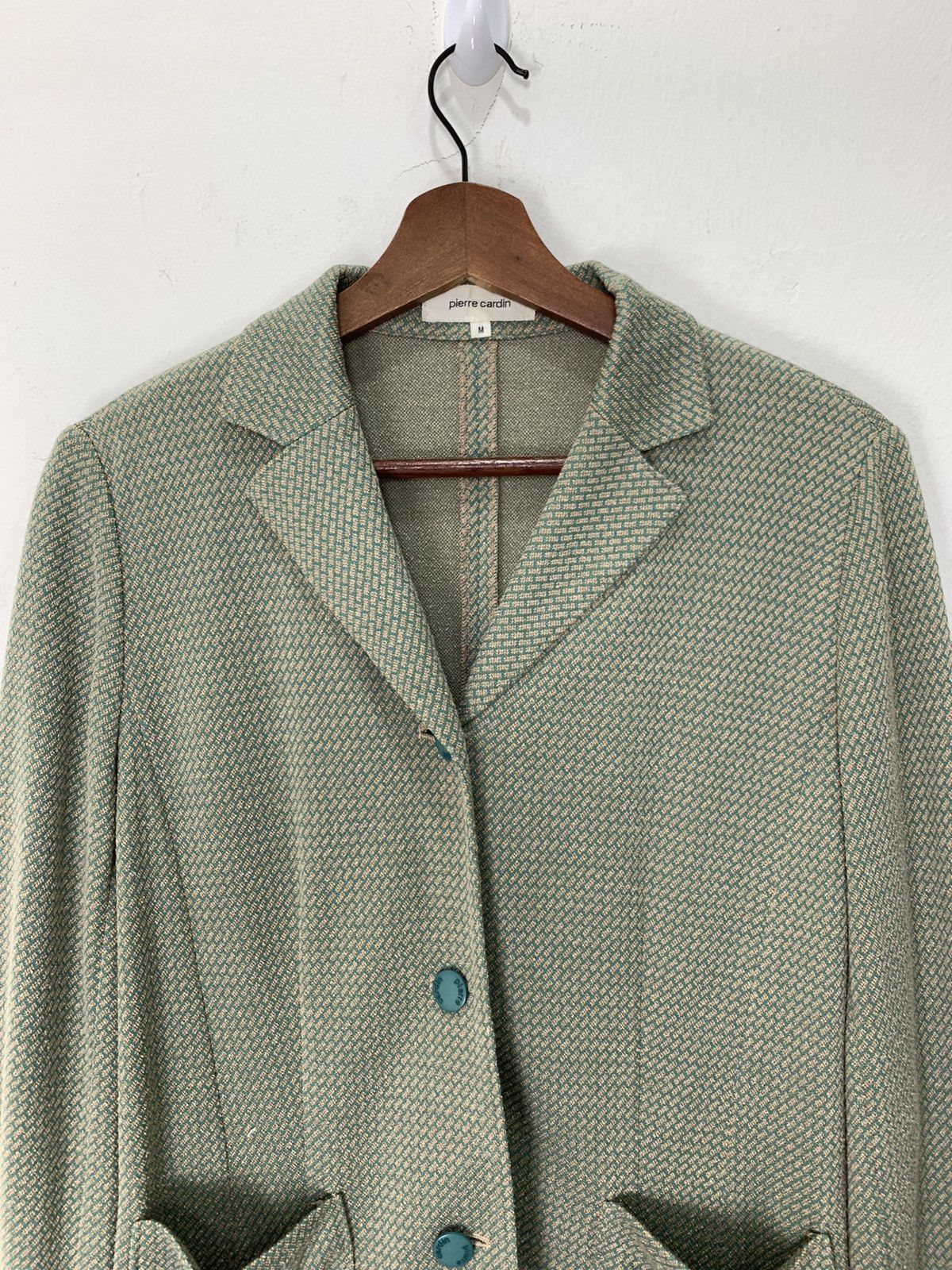 Bricks & Wood × Pierre Cardin PIERRE CARDIN Monogram Brick Pattern Casual Blazer Jacket Size M / US 6-8 / IT 42-44 - 4 Thumbnail