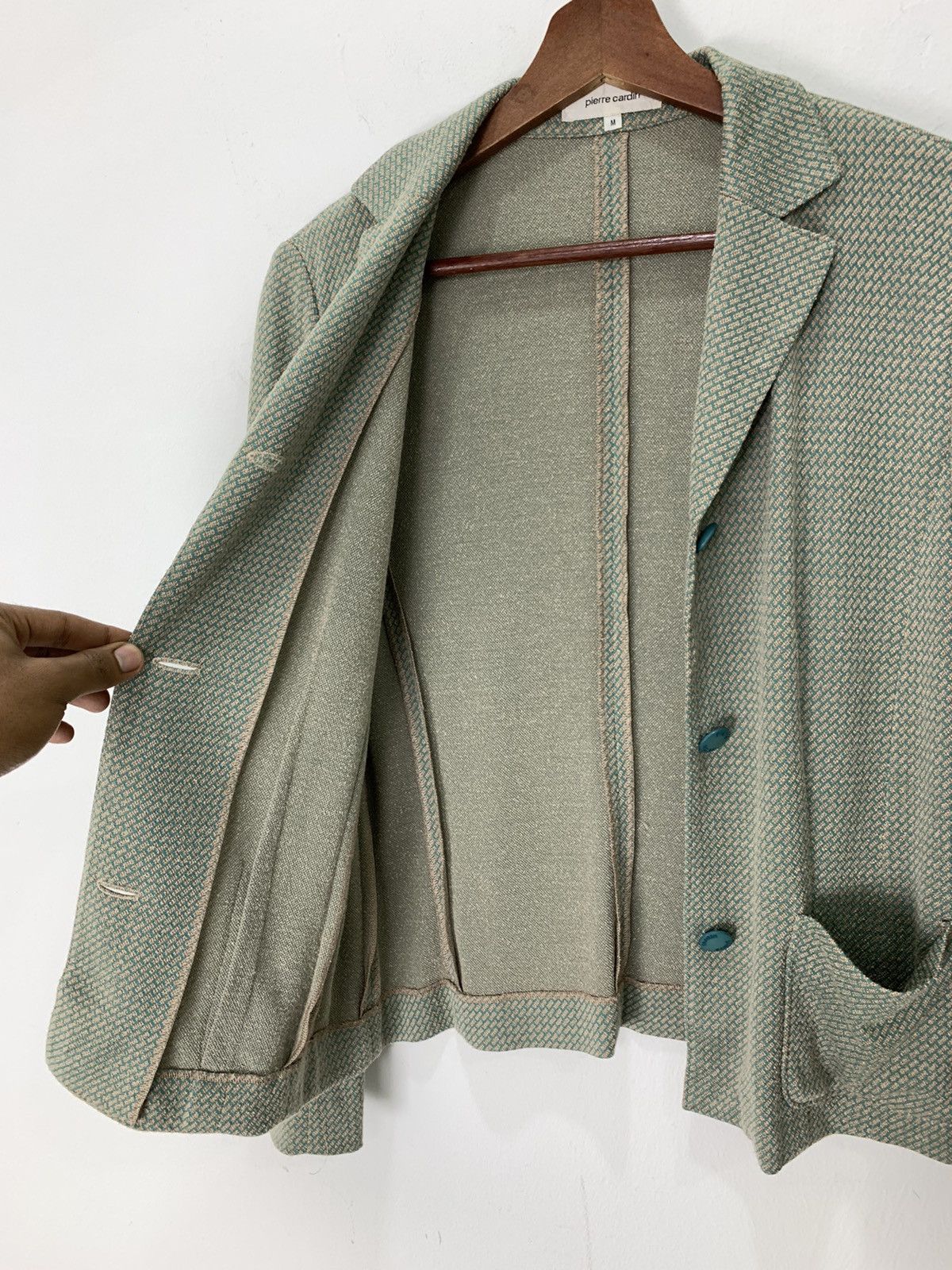 Bricks & Wood × Pierre Cardin PIERRE CARDIN Monogram Brick Pattern Casual Blazer Jacket Size M / US 6-8 / IT 42-44 - 13 Thumbnail