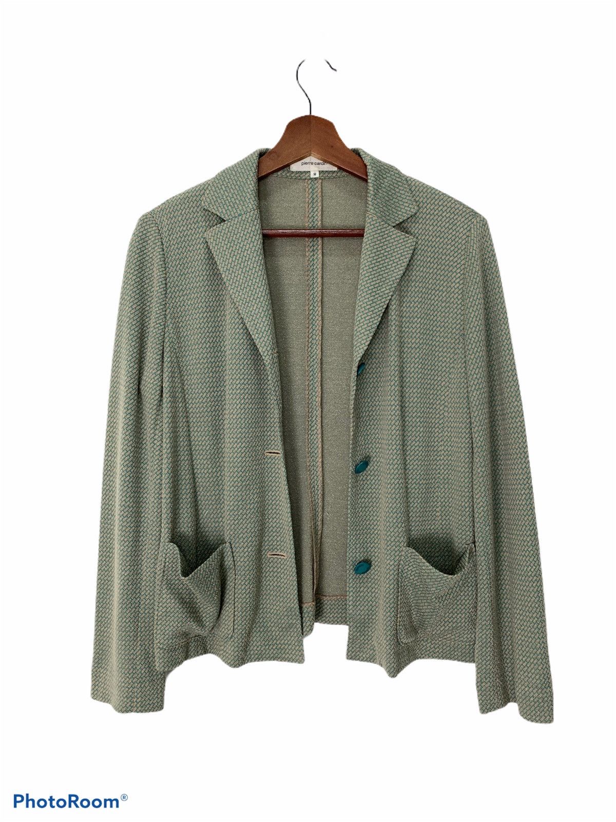 Bricks & Wood × Pierre Cardin PIERRE CARDIN Monogram Brick Pattern Casual Blazer Jacket Size M / US 6-8 / IT 42-44 - 3 Thumbnail