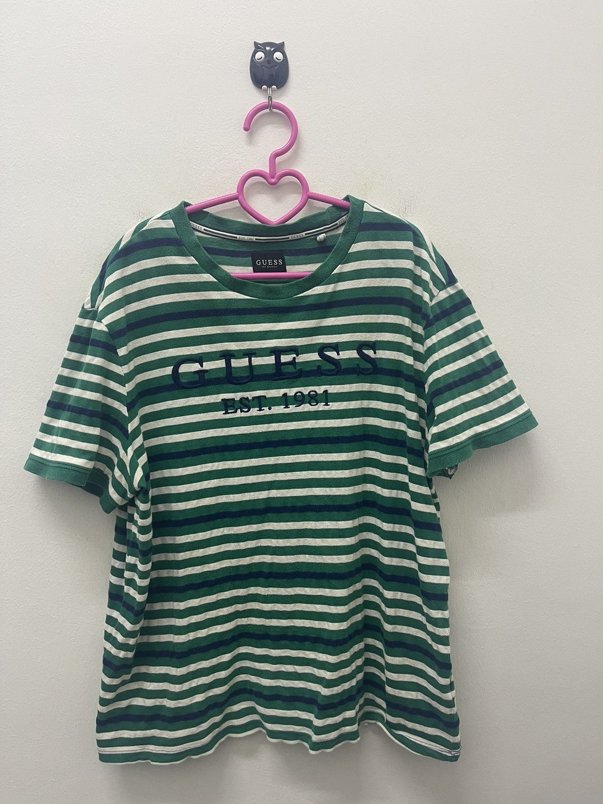 Guess Rare GUESS Striped Embroidered Spell Out Size US M / EU 48-50 / 2 - 1 Thumbnail