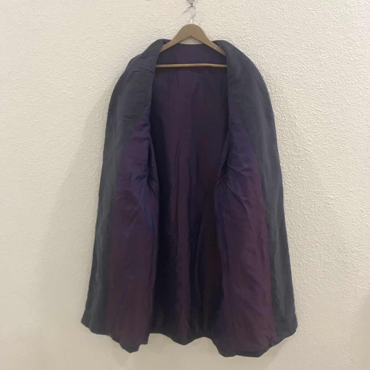 Handmade × Japanese Brand ✨Kimono/Jacket Wool Leather Logo Nice Design Size US L / EU 52-54 / 3 - 8 Thumbnail