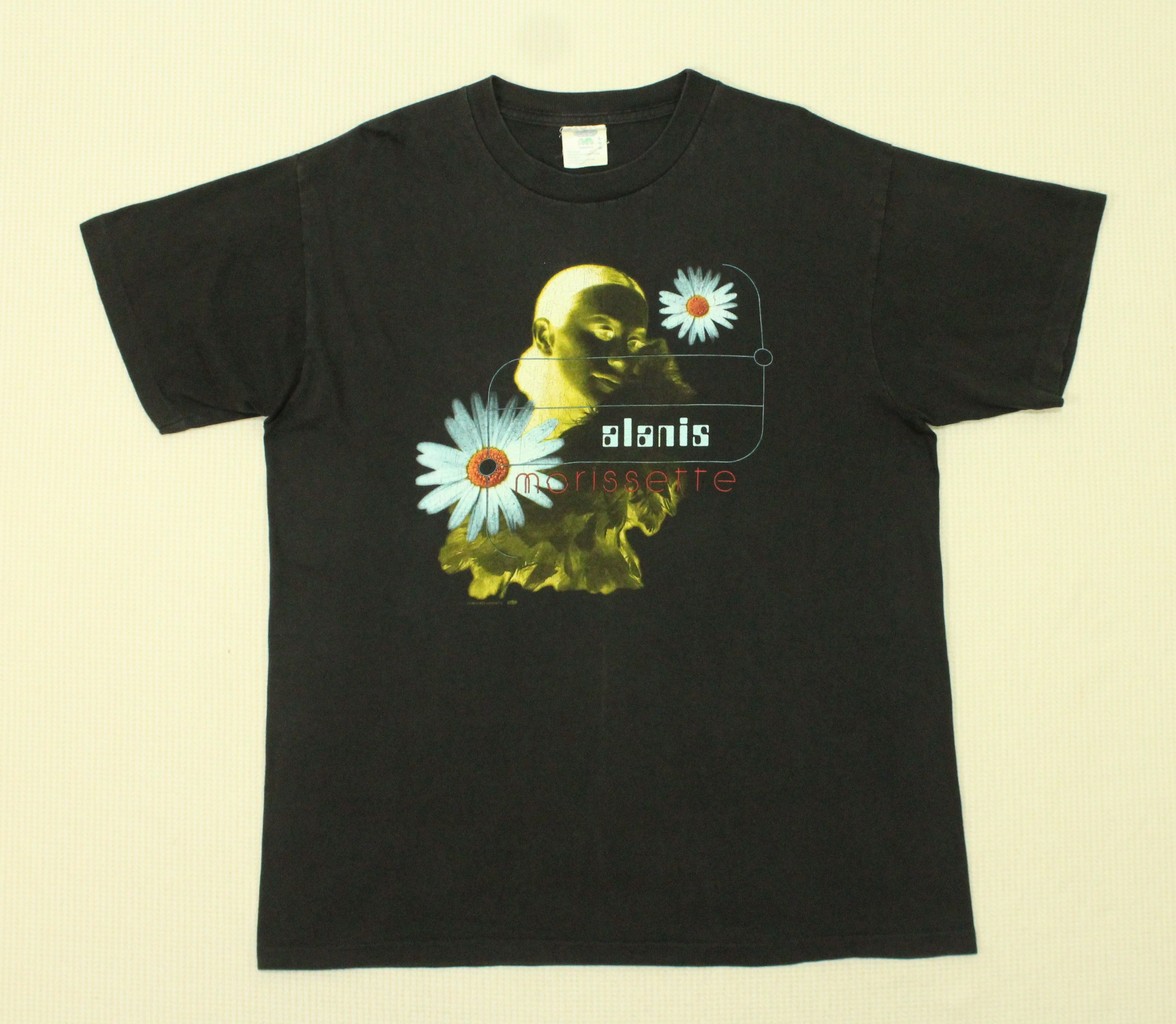 Band Tees Vintage 90s ALANIS MORISSETTE T Shirt Single Stitch Size US L / EU 52-54 / 3 - 7 Thumbnail