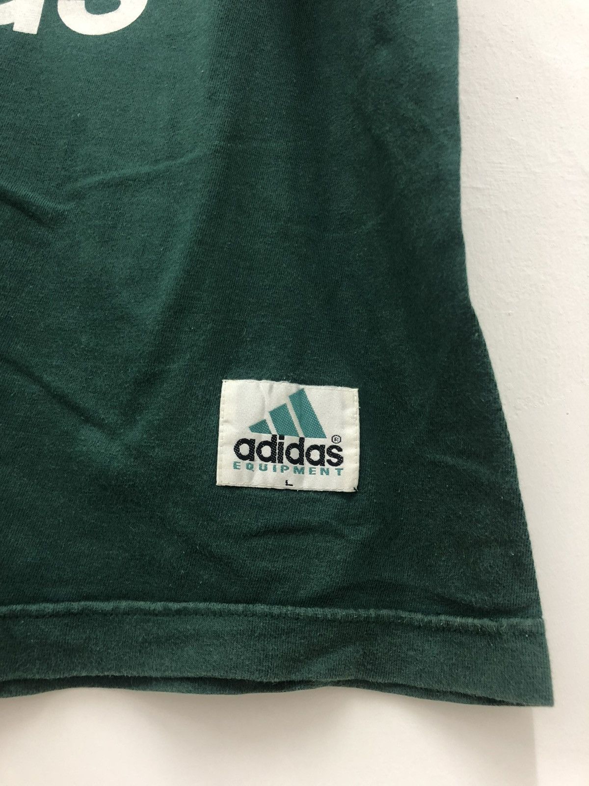 Adidas Rare 90s Vintage Adidas Spell Out Big Logo Shirt Size US L / EU 52-54 / 3 - 3 Thumbnail