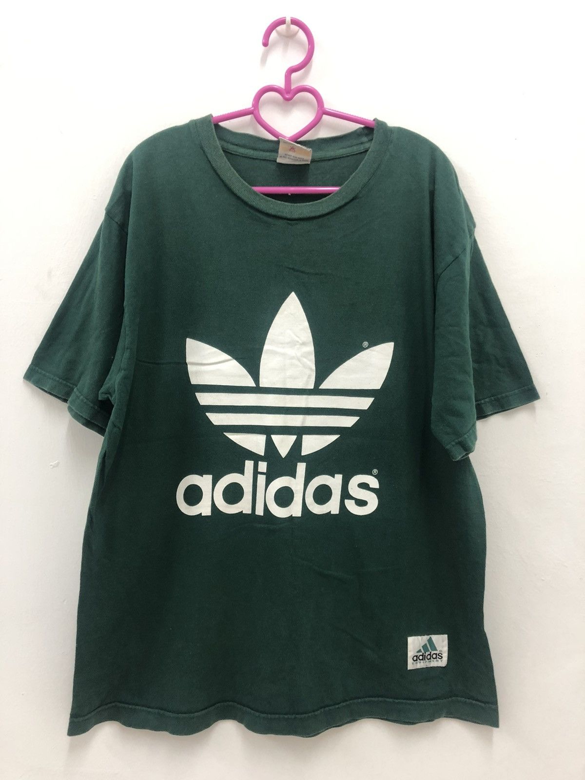 Adidas Rare 90s Vintage Adidas Spell Out Big Logo Shirt Size US L / EU 52-54 / 3 - 1 Thumbnail