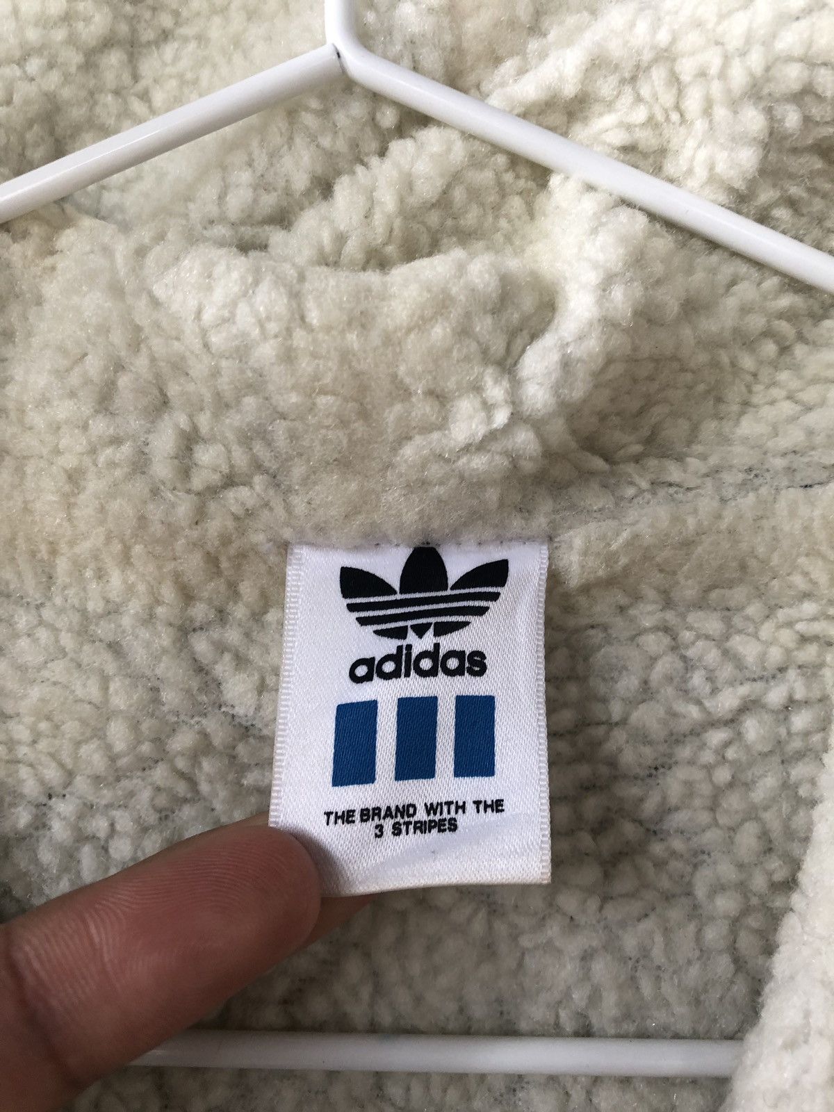Adidas Rare 90s Vintage Adidas Hooded Sherpa Sweater Heavy Jacket Size US L / EU 52-54 / 3 - 4 Thumbnail