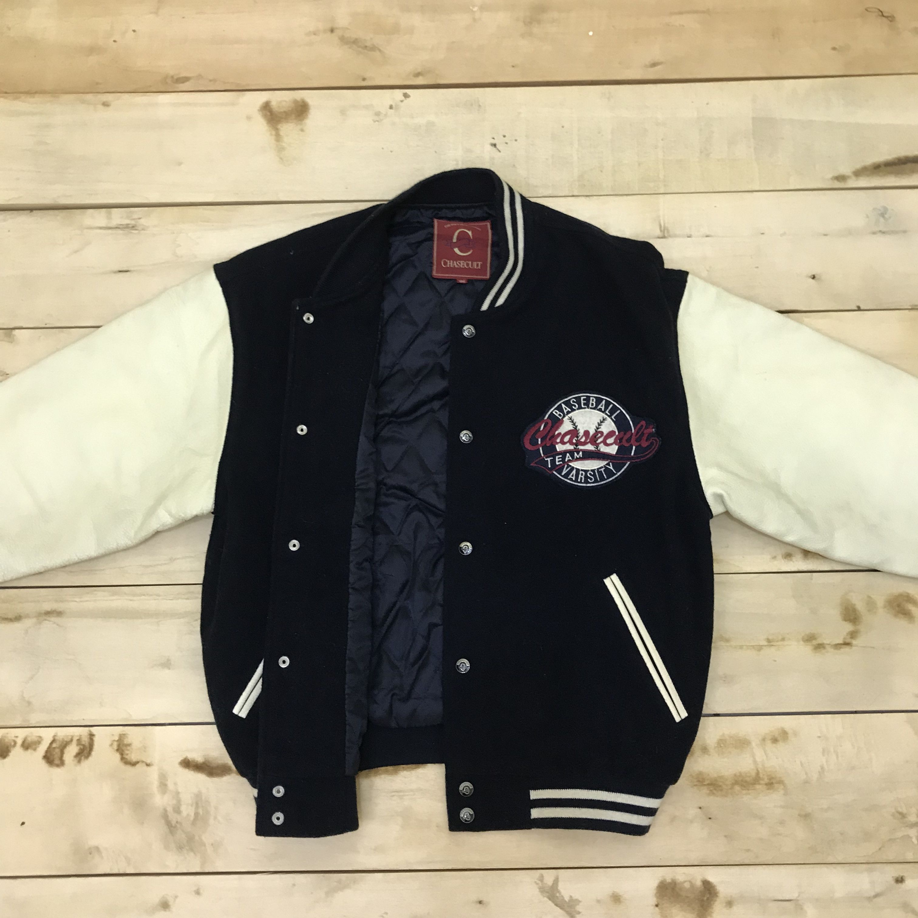Vintage Z196 VTG BASEBALL CHASECULT VARSITY JACKET Size US L / EU 52-54 / 3 - 4 Thumbnail