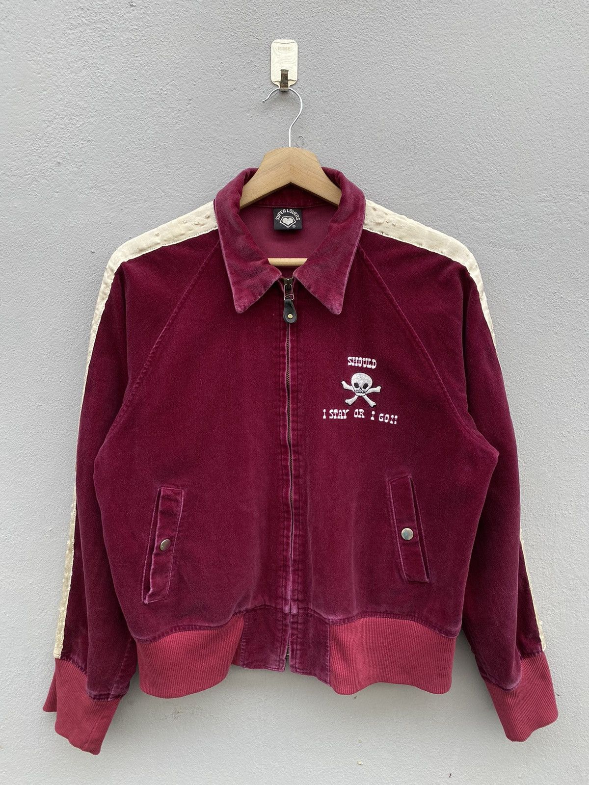 Vintage Vintage OG Late 80’s SUPER LOVERS Skull Velvet Jacket Size US M / EU 48-50 / 2 - 2 Thumbnail