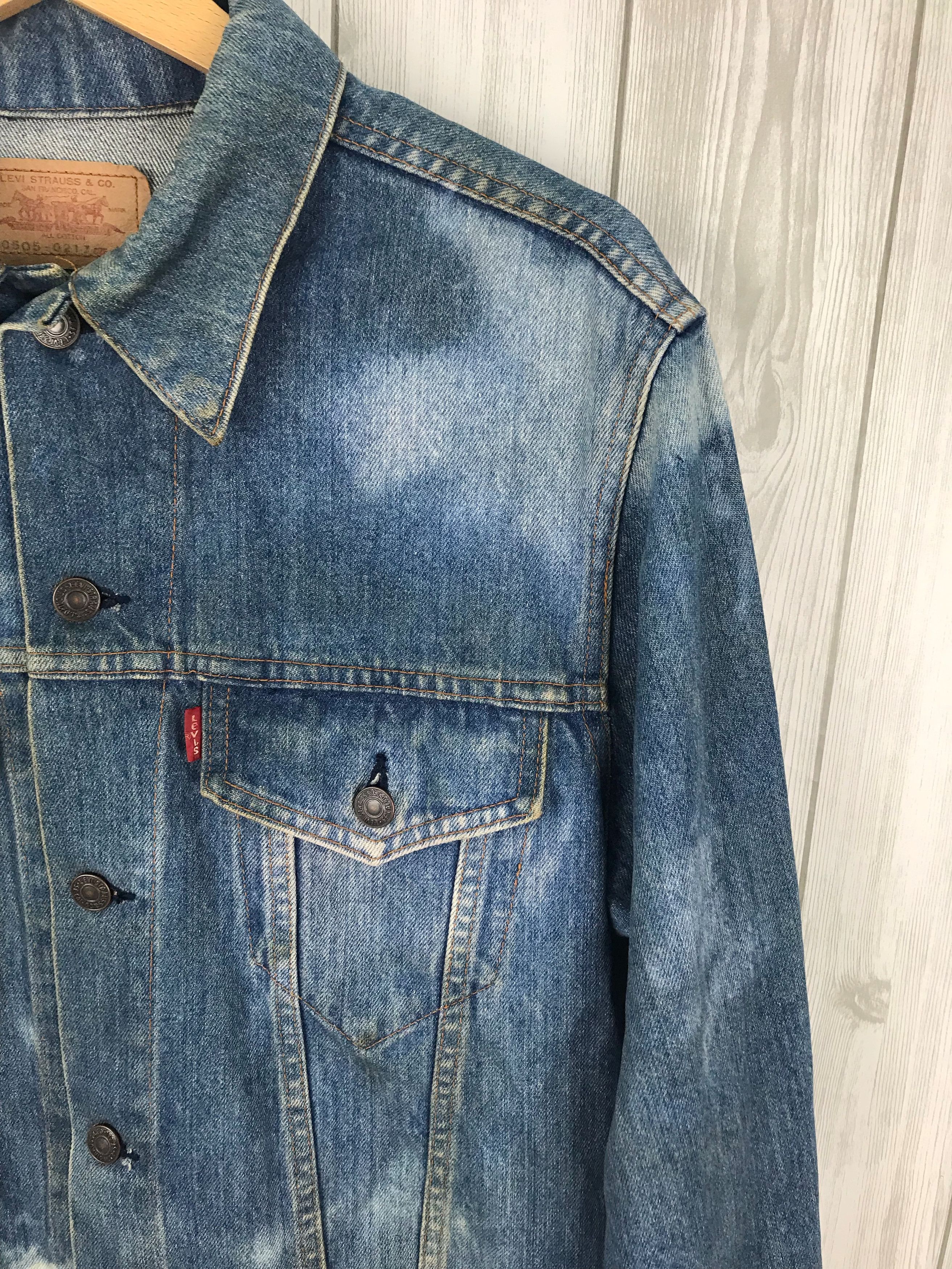 Levi's Vintage Clothing Vintage 90s LEVIS Bleach Wash Distress Trucker Denim Jacket Size US M / EU 48-50 / 2 - 4 Thumbnail