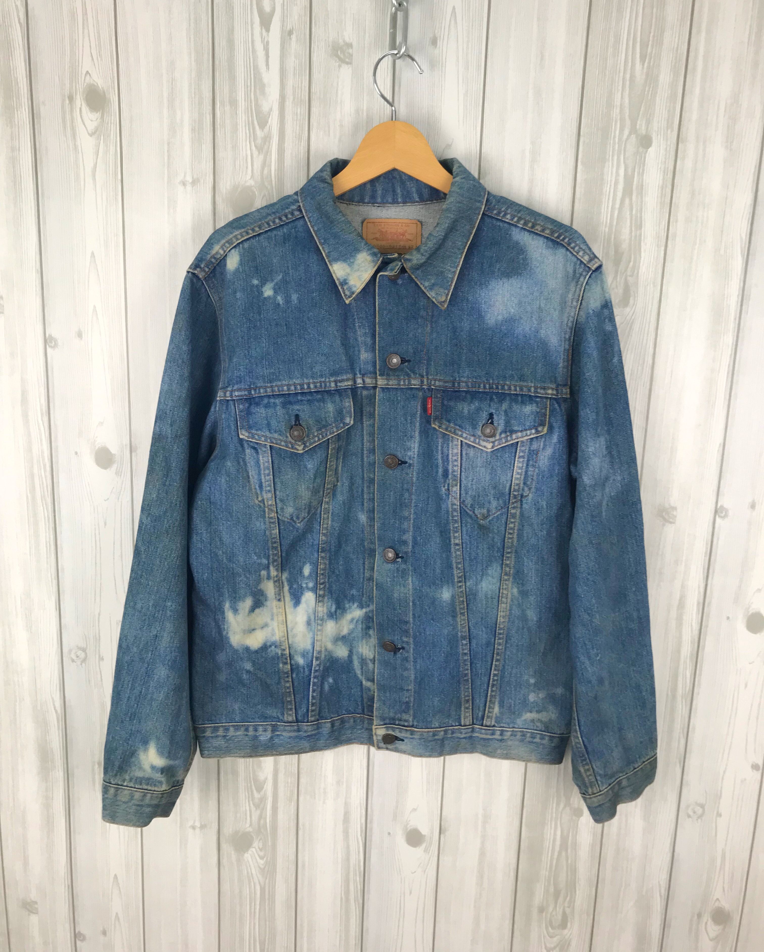 Levi's Vintage Clothing Vintage 90s LEVIS Bleach Wash Distress Trucker Denim Jacket Size US M / EU 48-50 / 2 - 2 Thumbnail
