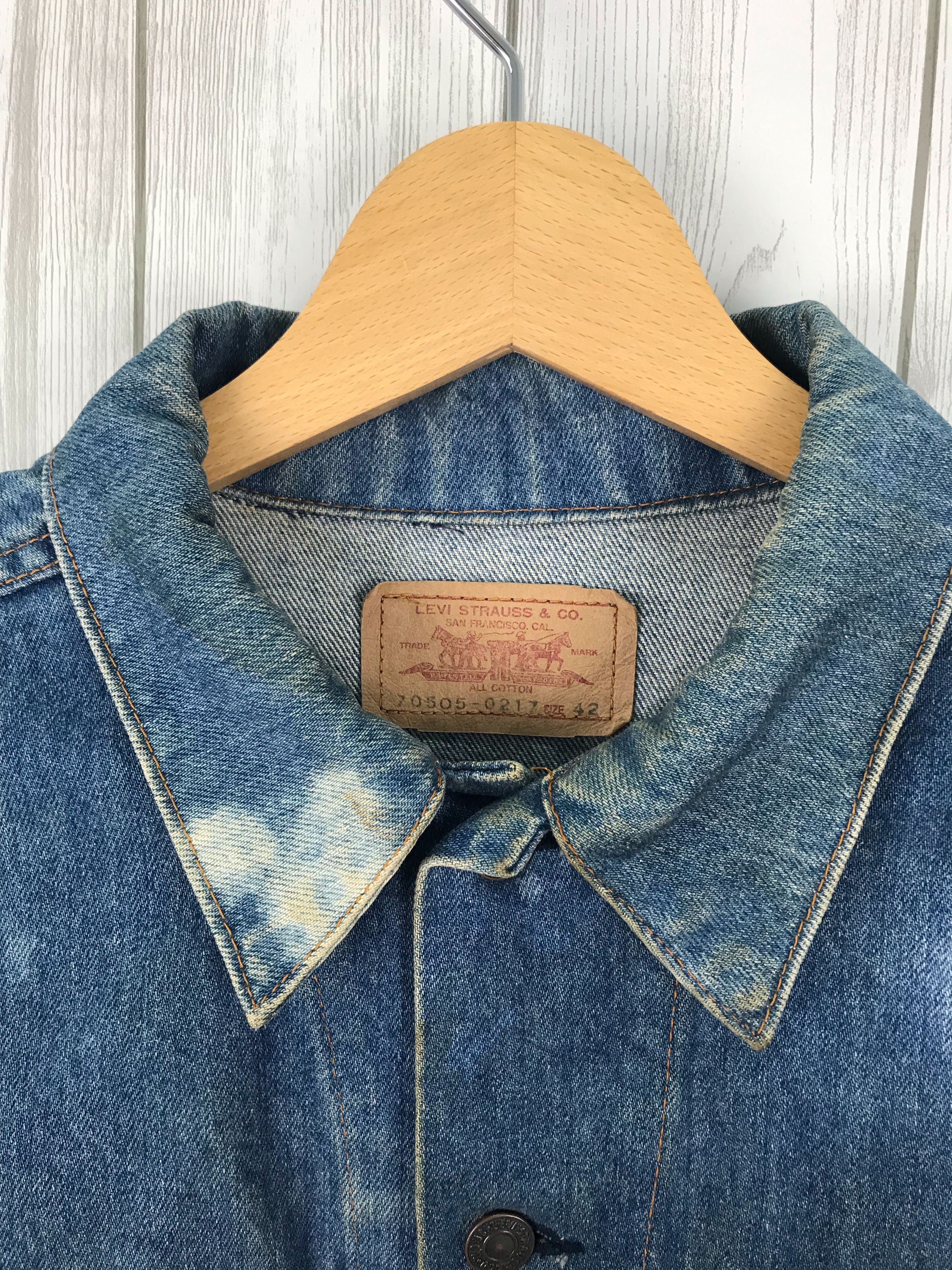 Levi's Vintage Clothing Vintage 90s LEVIS Bleach Wash Distress Trucker Denim Jacket Size US M / EU 48-50 / 2 - 5 Thumbnail
