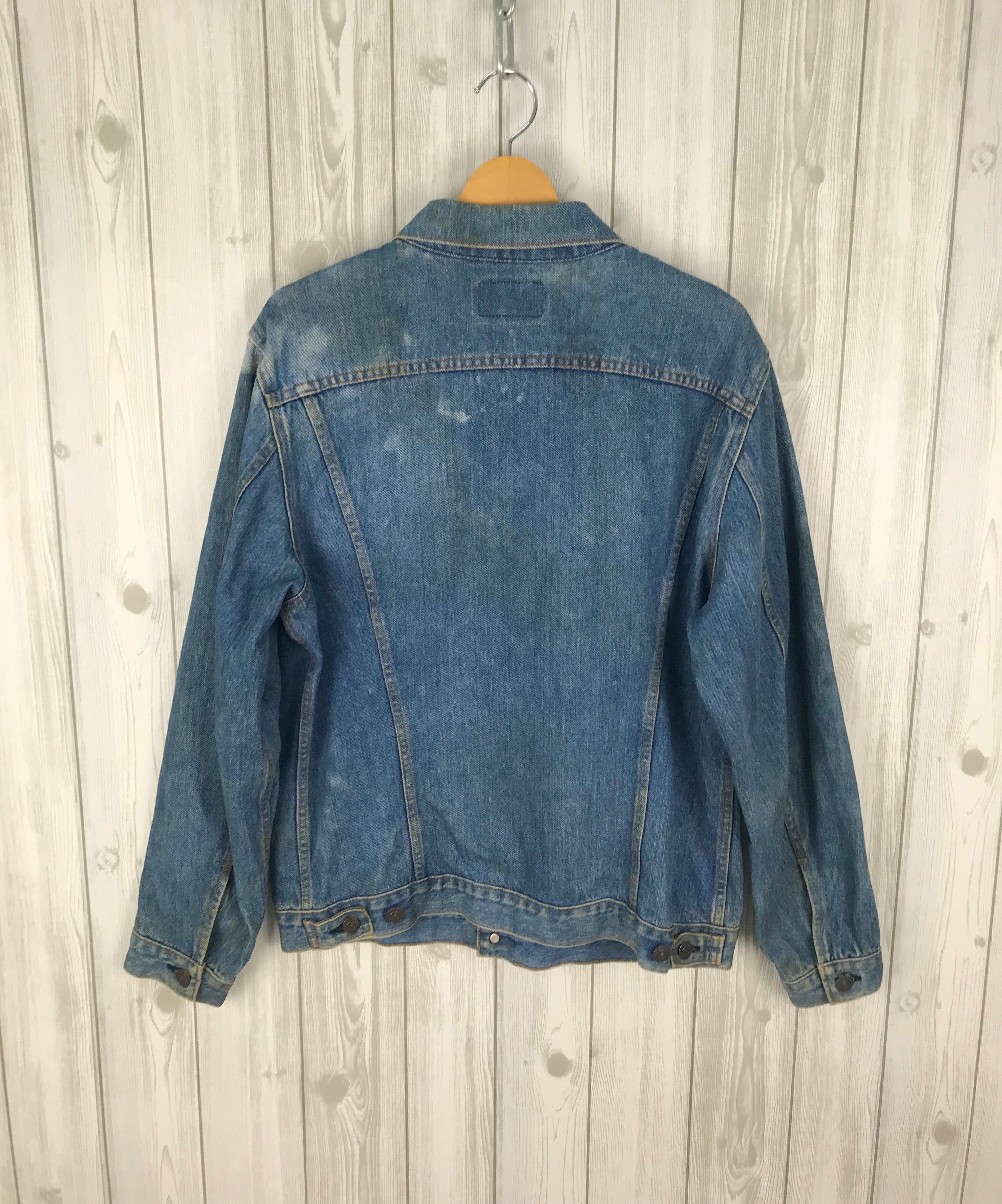 Levi's Vintage Clothing Vintage 90s LEVIS Bleach Wash Distress Trucker Denim Jacket Size US M / EU 48-50 / 2 - 9 Thumbnail