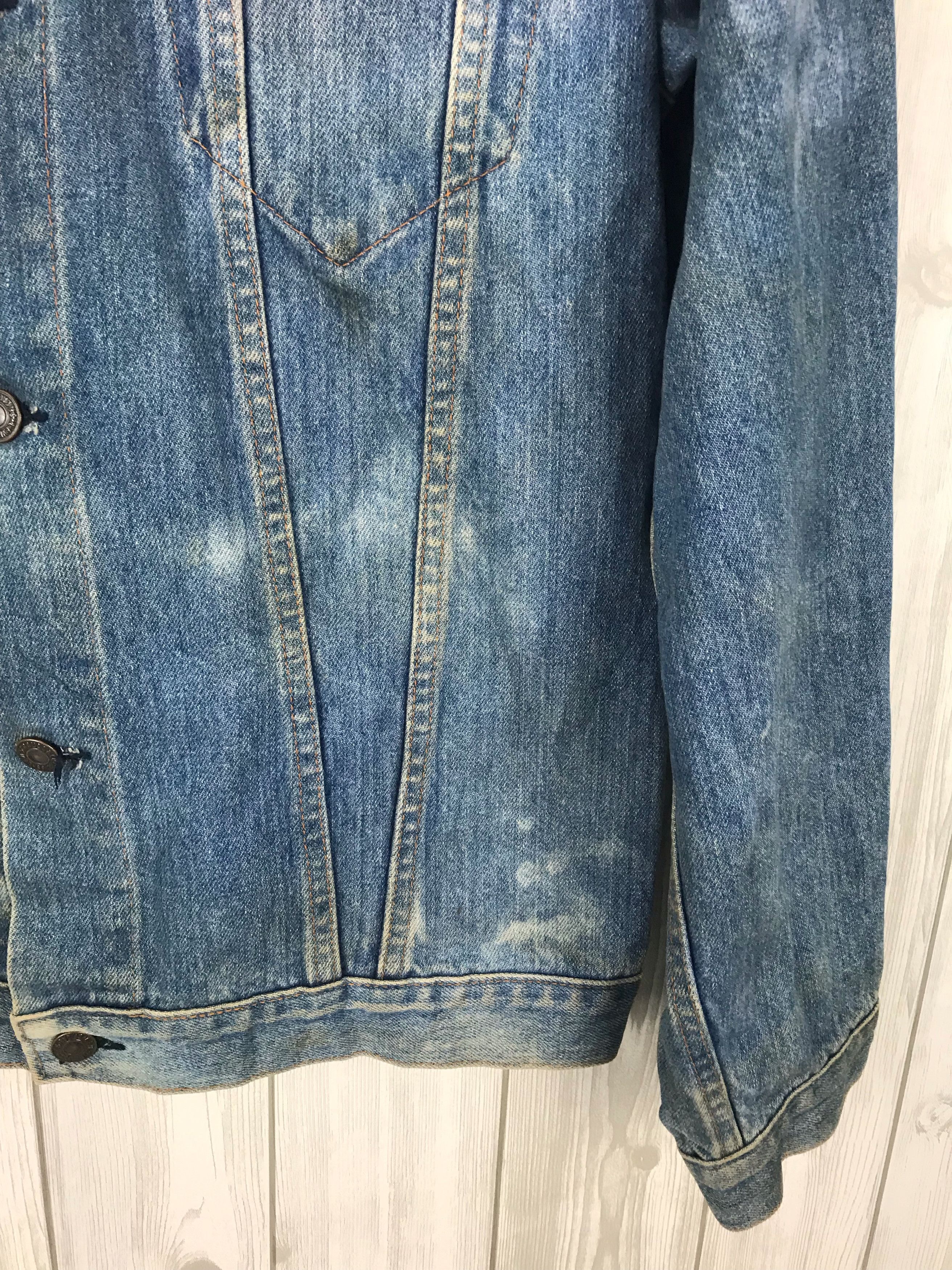 Levi's Vintage Clothing Vintage 90s LEVIS Bleach Wash Distress Trucker Denim Jacket Size US M / EU 48-50 / 2 - 8 Thumbnail