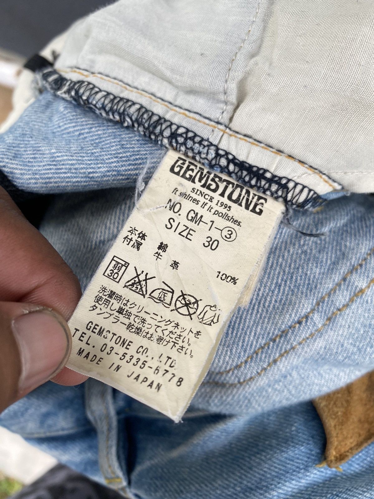 Japanese Brand JAPAN BRAND DISTRESS GEMSTONE SELVEDGE Size US 33 - 7 Thumbnail