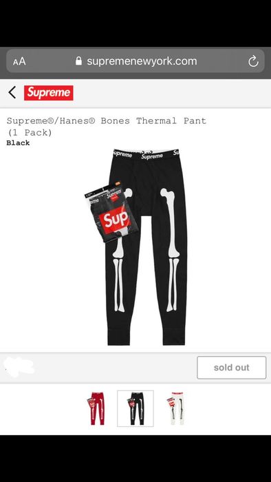 Supreme Supreme Hanes Bones Thermal Pant