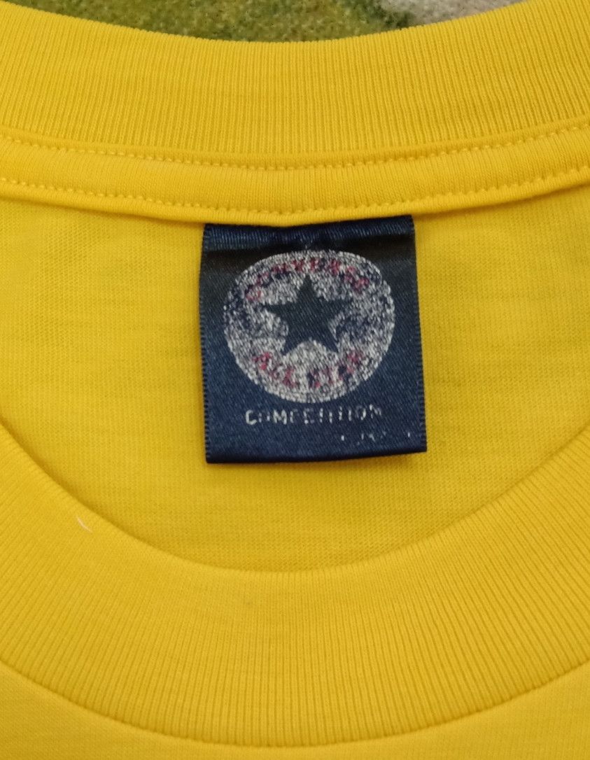 Converse × Vintage Vintage 90s Converse Yellow T-shirt Size US L / EU 52-54 / 3 - 9 Thumbnail