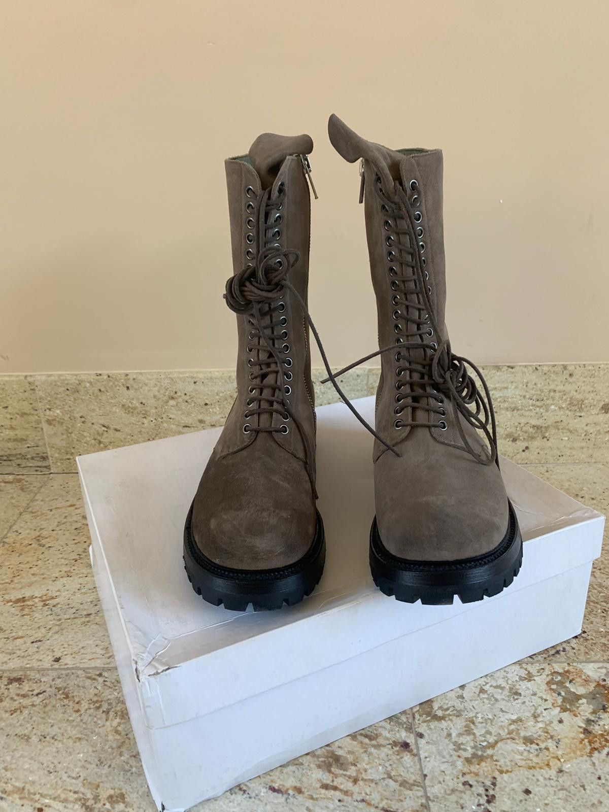 Rick Owens Good Year Flex Boots in Dark Dust Size US 12 / EU 45 - 9 Thumbnail