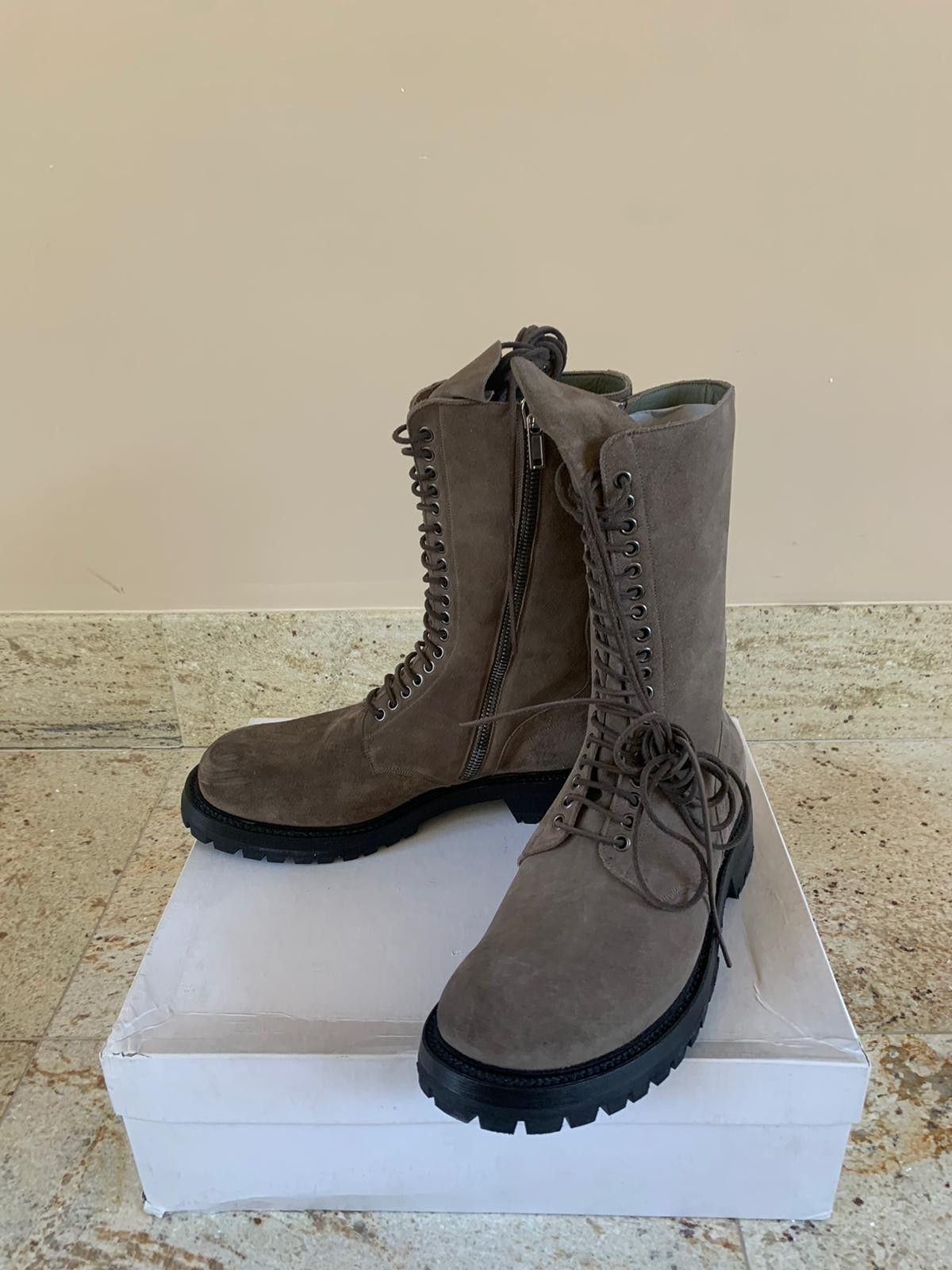 Rick Owens Good Year Flex Boots in Dark Dust Size US 12 / EU 45 - 1 Thumbnail