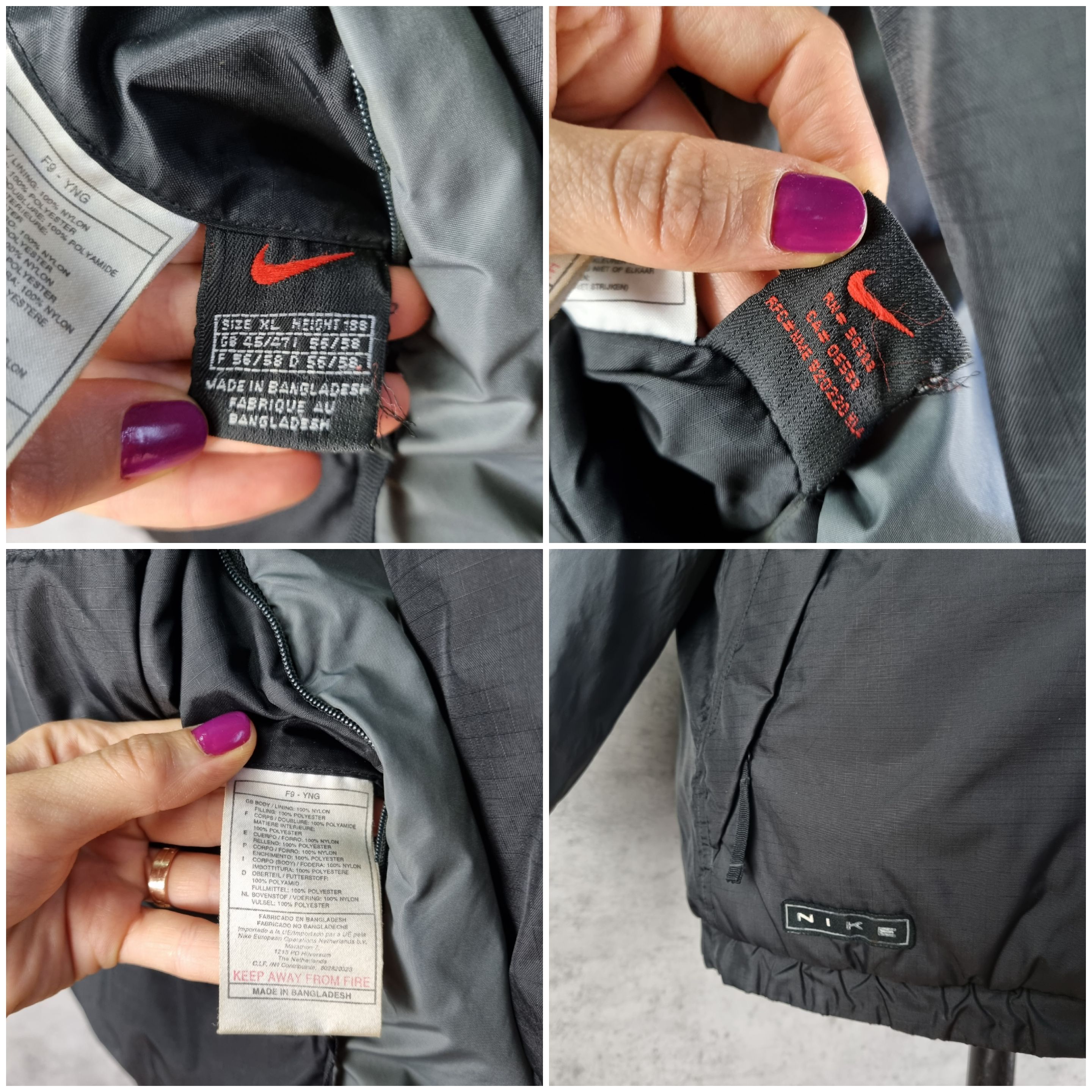 Nike × Vintage 90s Nike 2 Side Nylon Outdoor Very Rare Jacket Size US XL / EU 56 / 4 - 9 Thumbnail