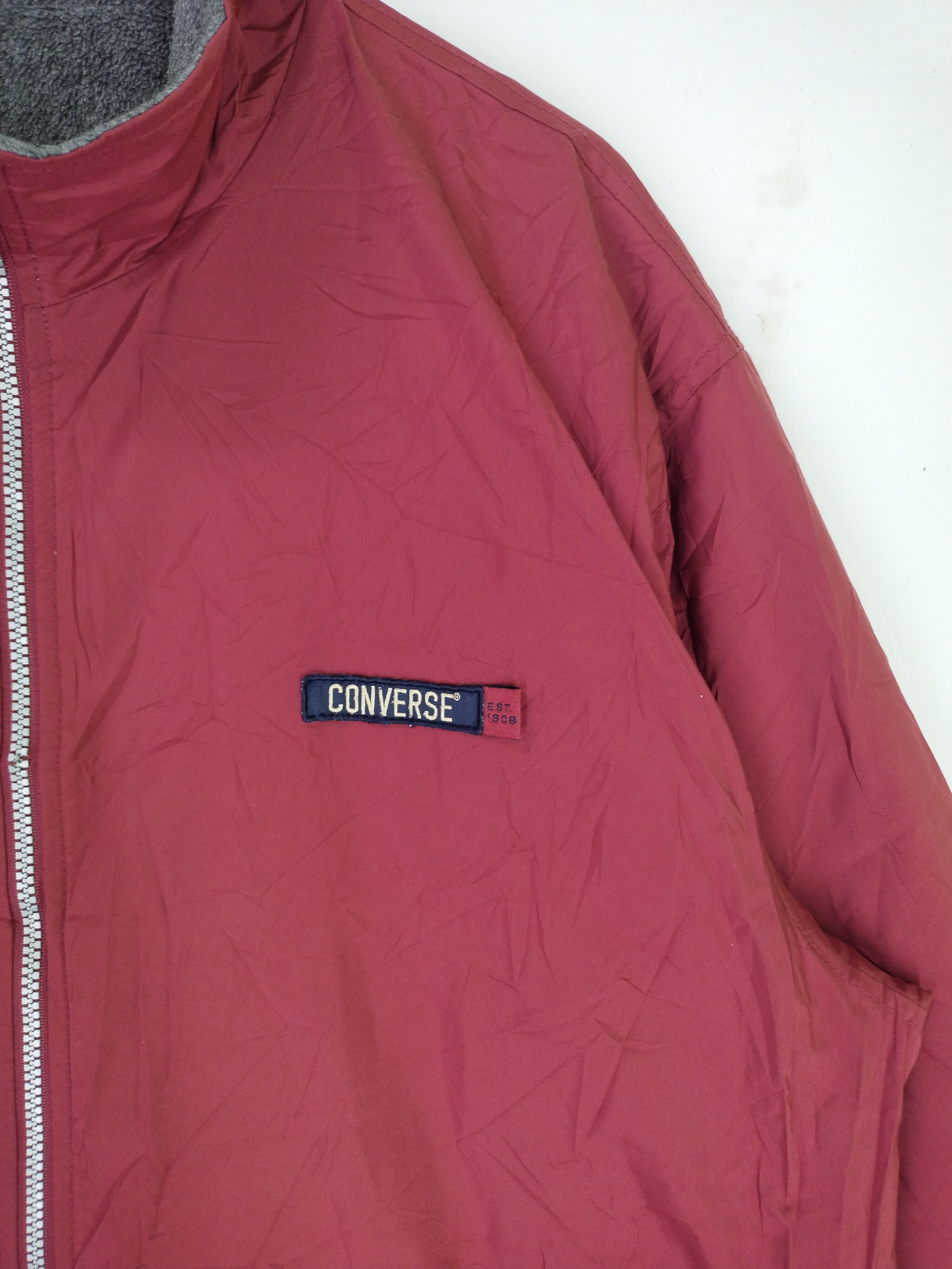 Converse × Vintage VTG Converse Reversible Fleece Jacket Size US L / EU 52-54 / 3 - 8 Thumbnail