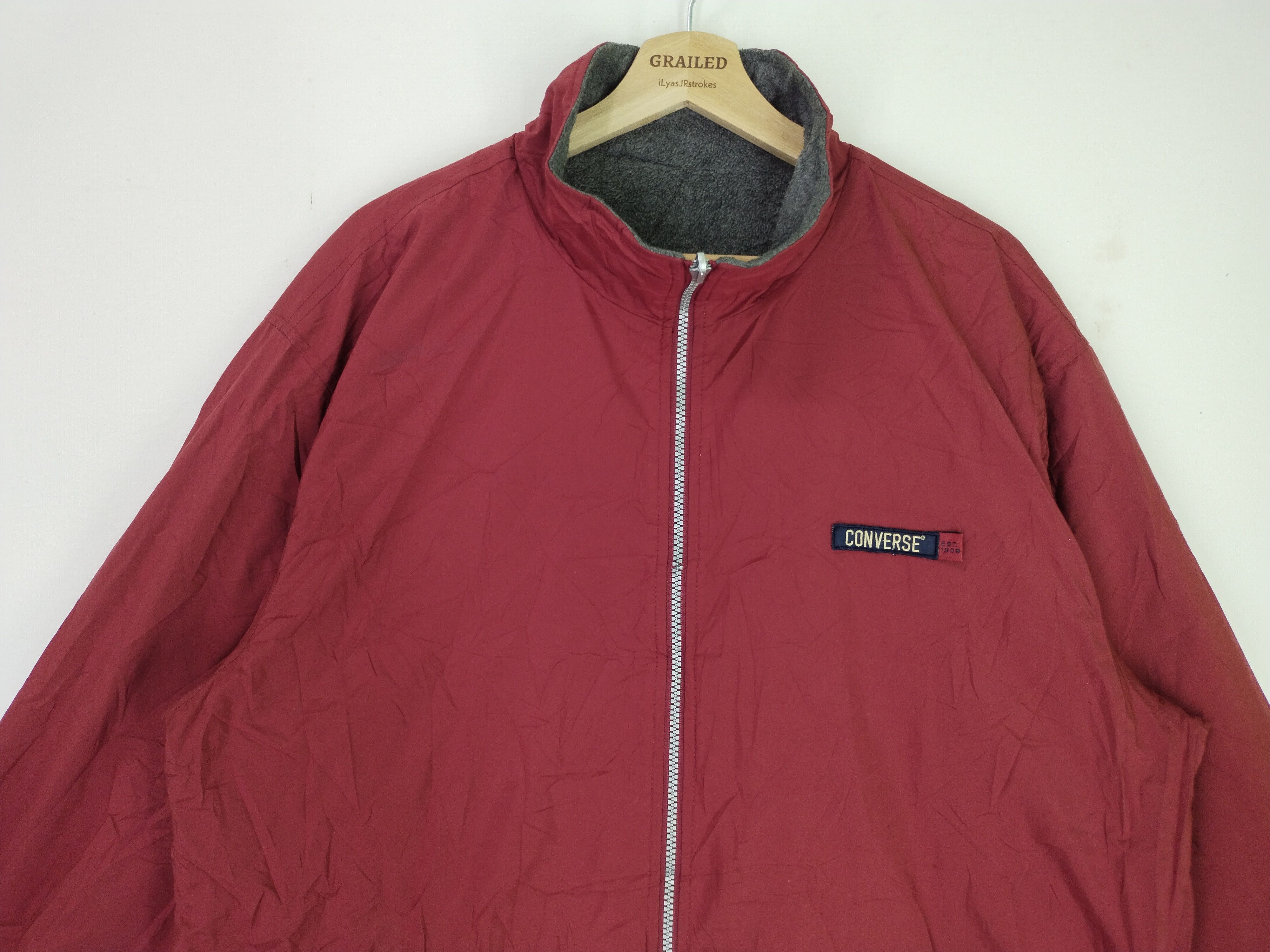 Converse × Vintage VTG Converse Reversible Fleece Jacket Size US L / EU 52-54 / 3 - 9 Thumbnail