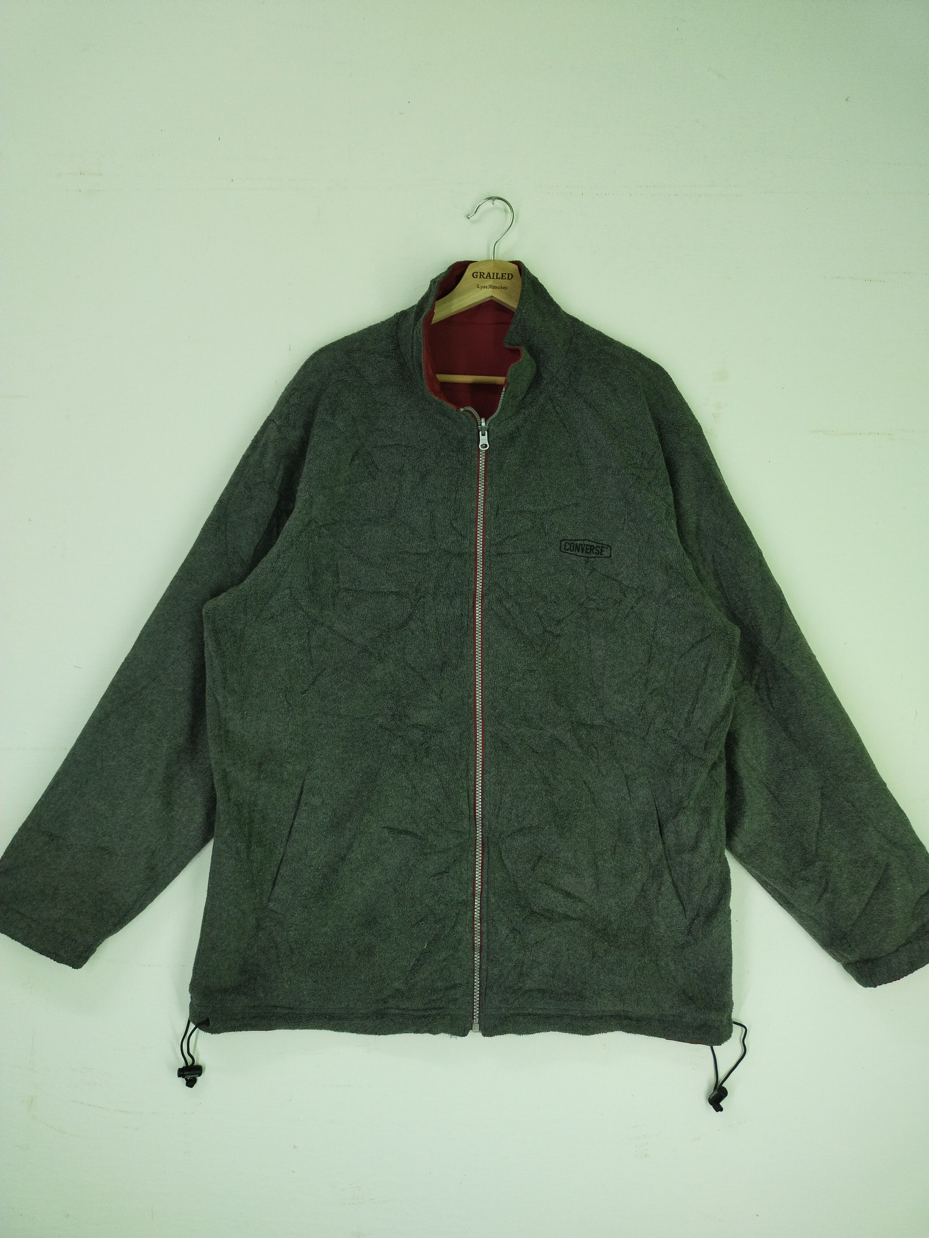 Converse × Vintage VTG Converse Reversible Fleece Jacket Size US L / EU 52-54 / 3 - 14 Thumbnail
