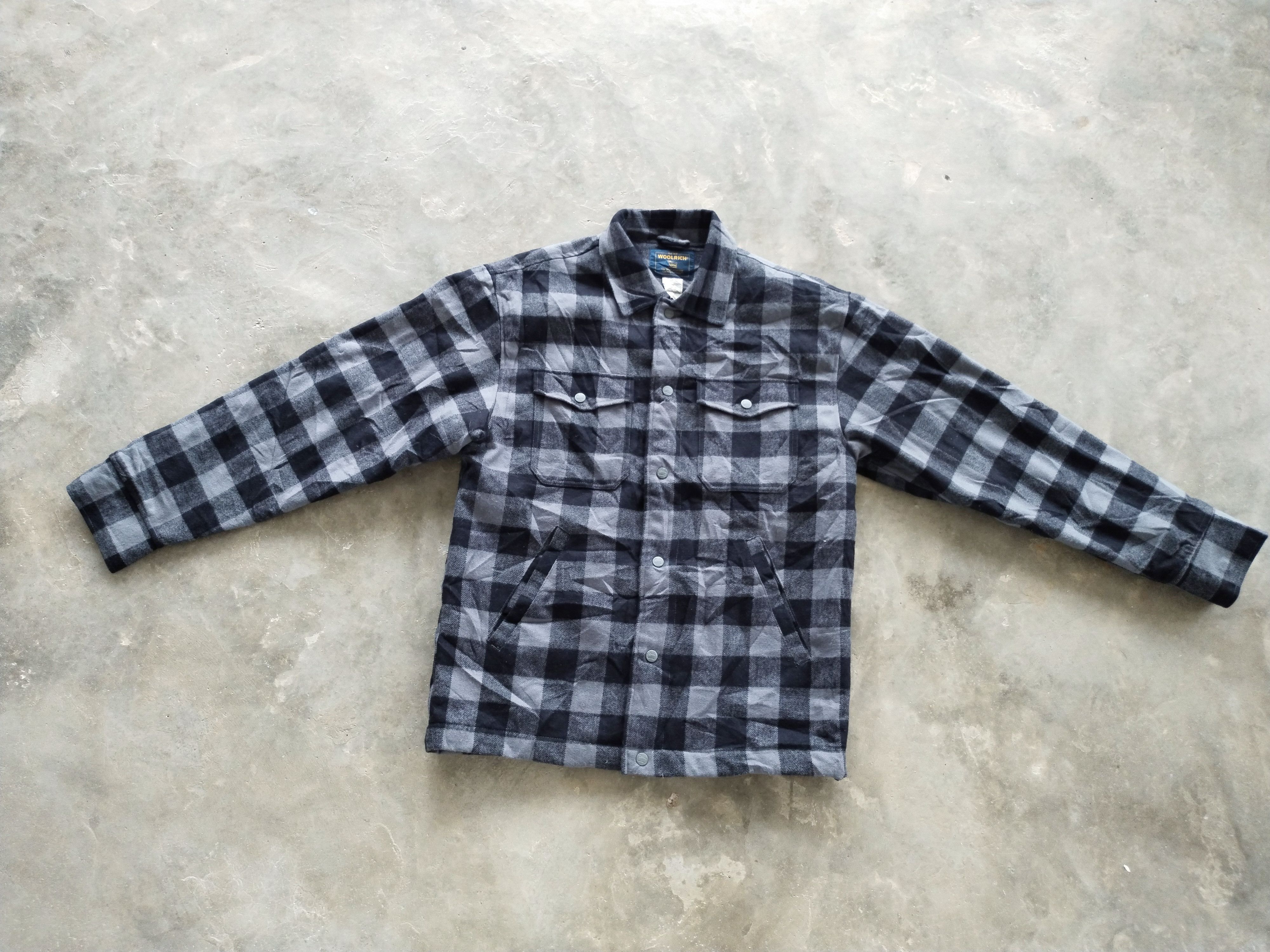 Pre-owned Vintage X Woolrich Woolen Mills Vintage Woolrich Lined Flannel Jacket In Multicolor