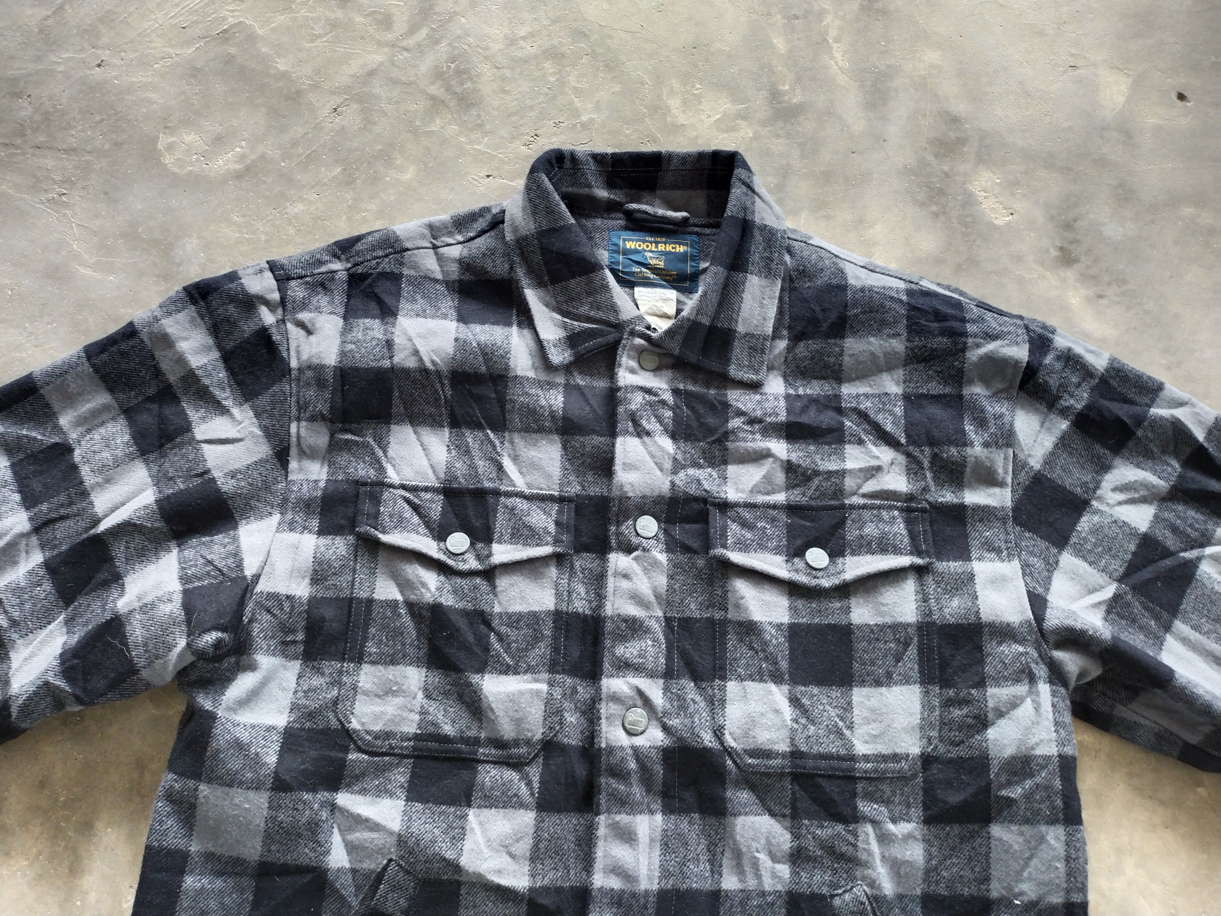 Japanese Brand × Vintage × Woolrich Woolen Mills Vintage Woolrich Lined Flannel Jacket Size US M / EU 48-50 / 2 - 9 Thumbnail