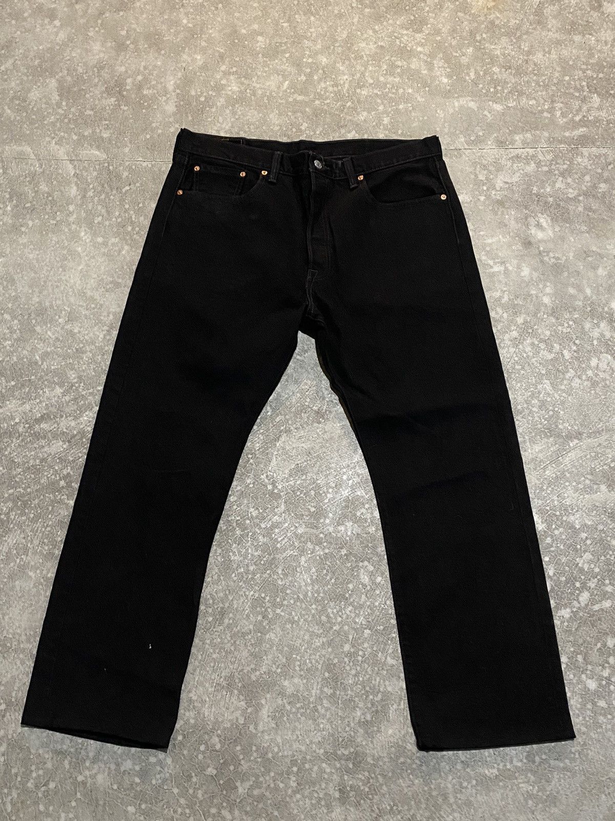 Vintage Black Levi 501 Baggy Jeans 38x30 | Grailed