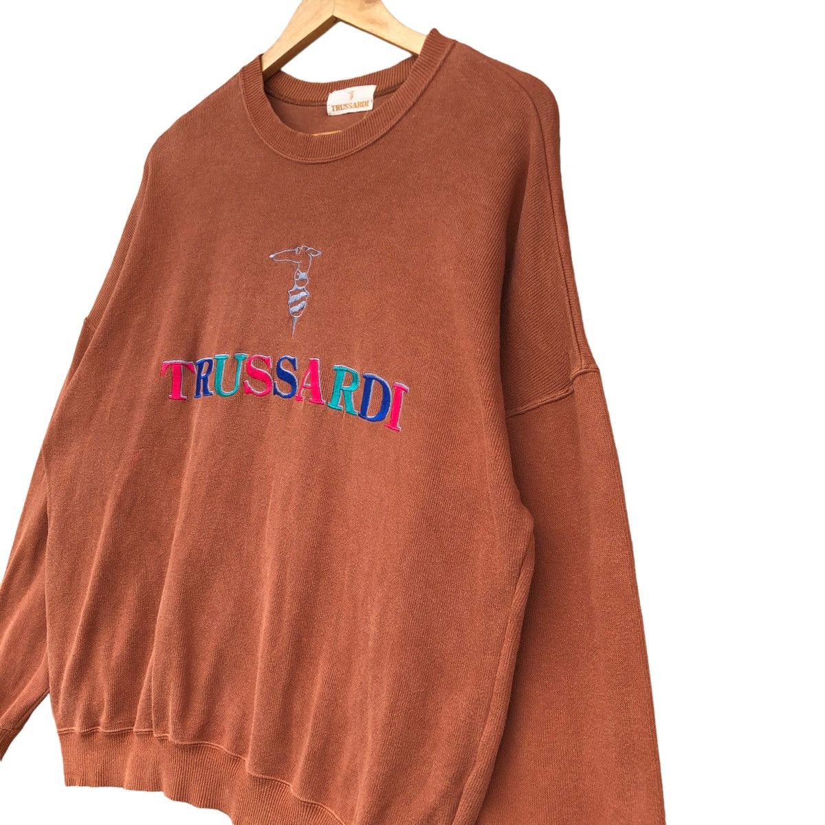Trussardi Vintage Trussardi big logo crewneck Size US M / EU 48-50 / 2 - 4 Thumbnail