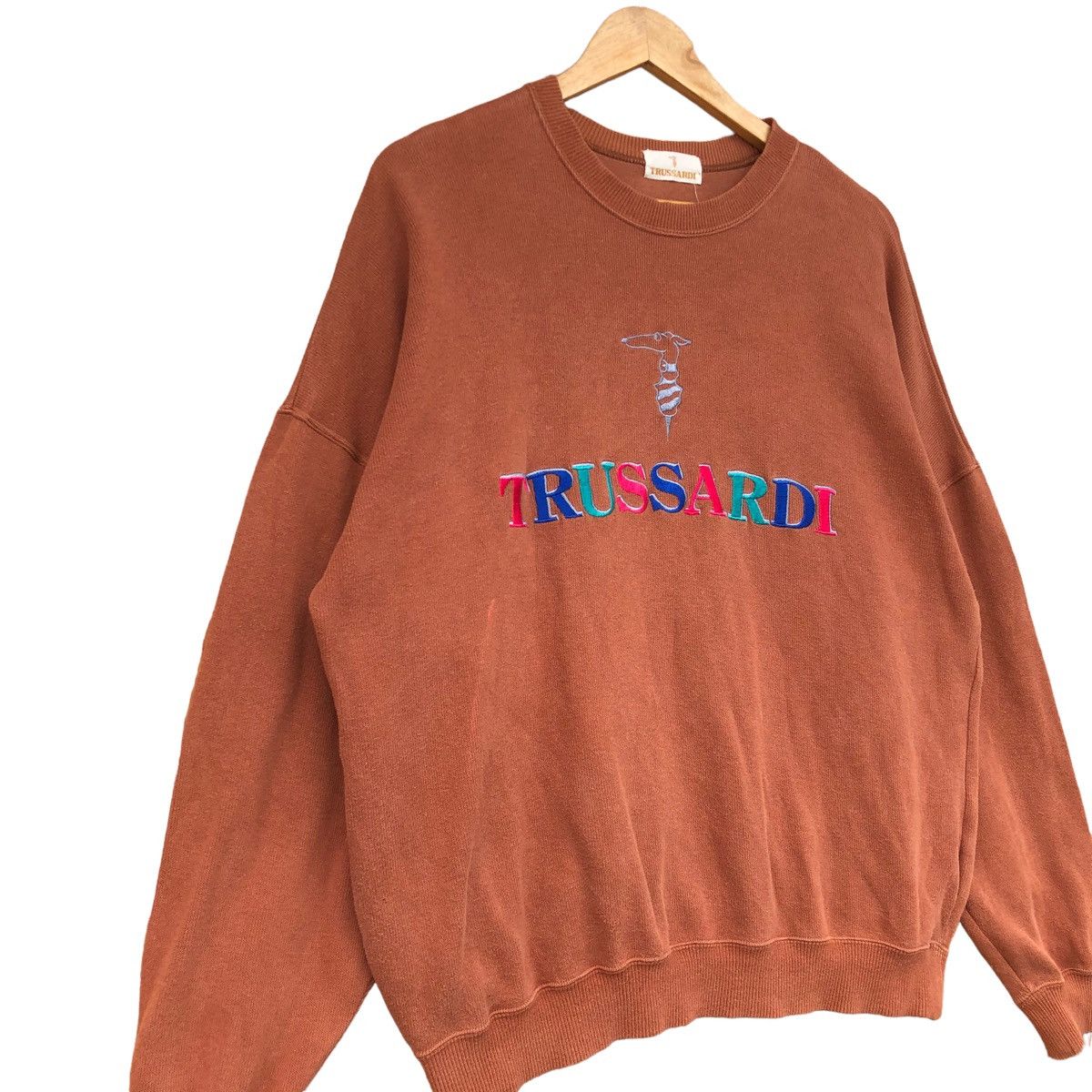 Trussardi Vintage Trussardi big logo crewneck Size US M / EU 48-50 / 2 - 5 Thumbnail