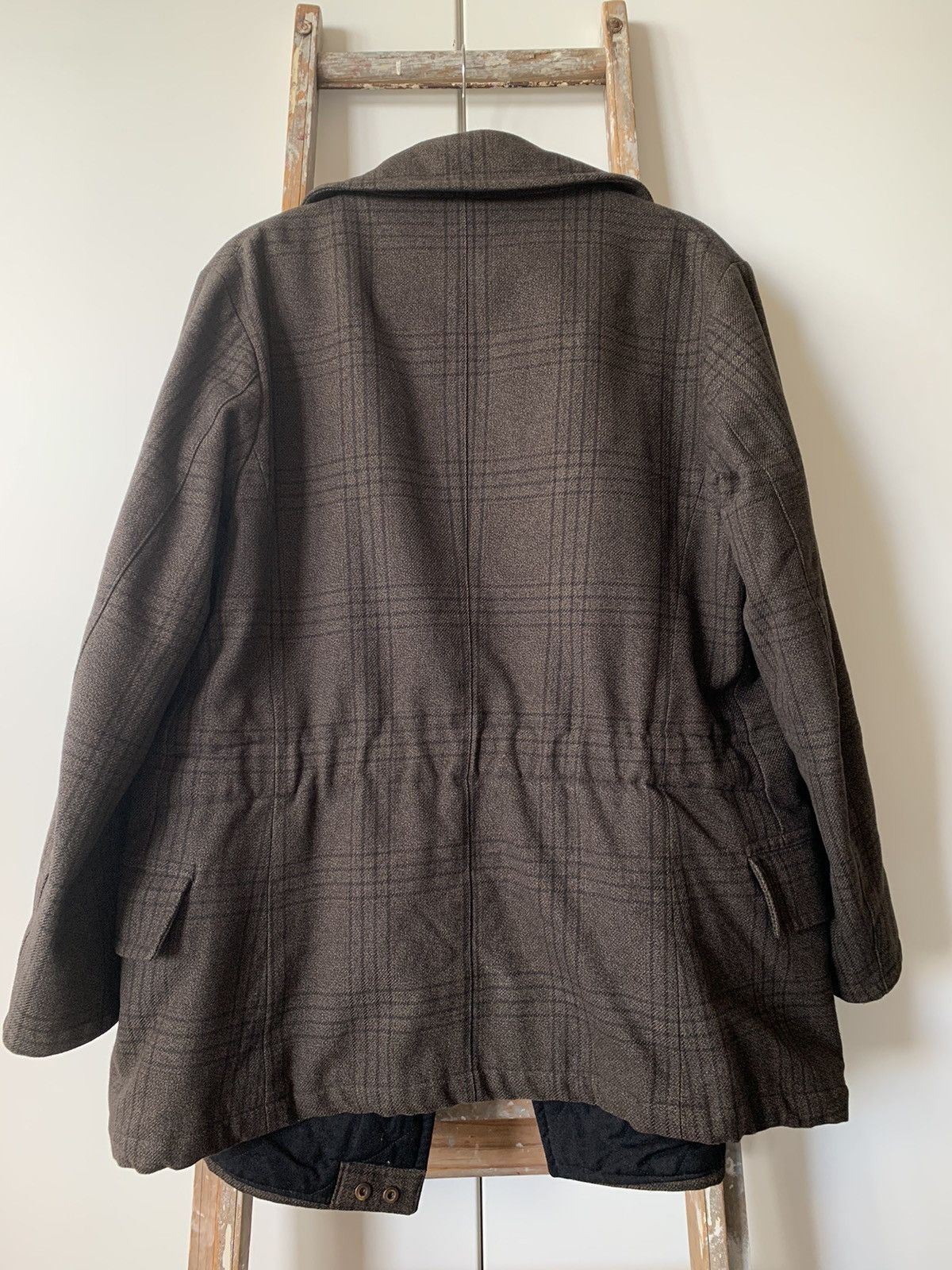 Dries Van Noten DRIES VAN NOTEN DOUBLE BREASTED PLAID PEA COAT Size US XL / EU 56 / 4 - 4 Thumbnail