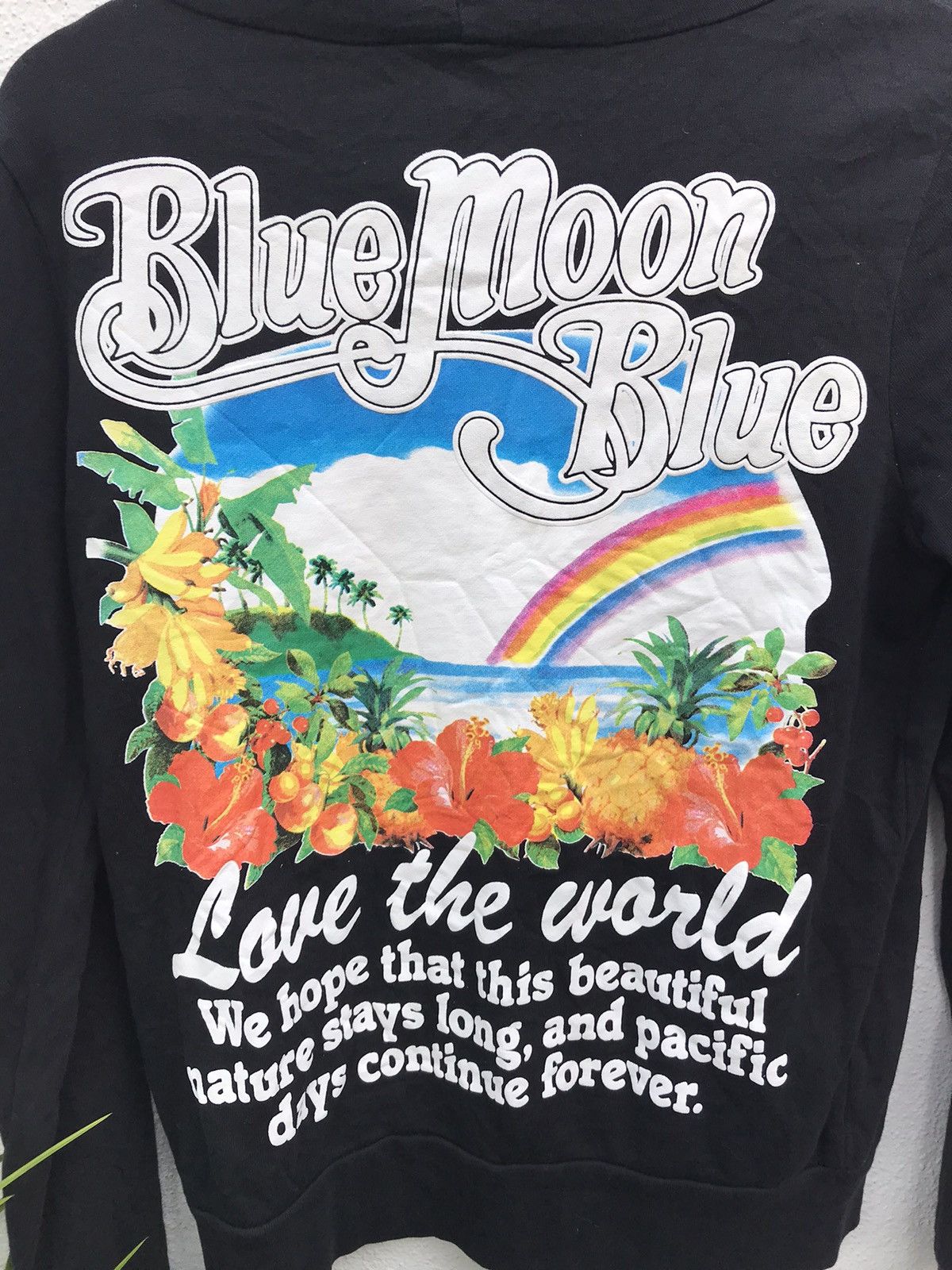 Japanese Brand × Vintage 🏖 BMB BLUE MOON BLUE HOODIES Size S / US 4 / IT 40 - 4 Thumbnail
