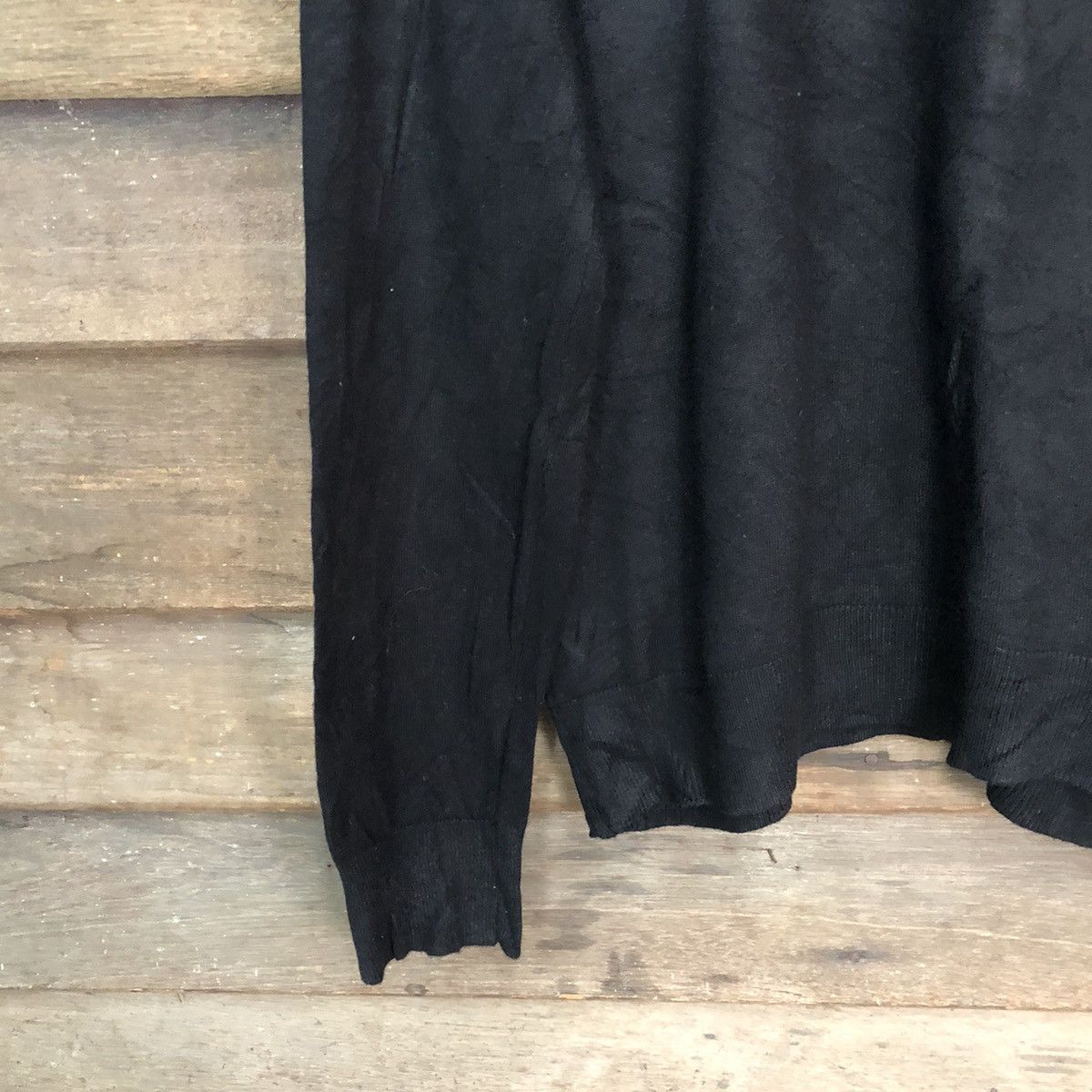 Homespun Knitwear Closshi Black Patterend Cardigans Knitwear #7303 Size L / US 10 / IT 46 - 12 Thumbnail