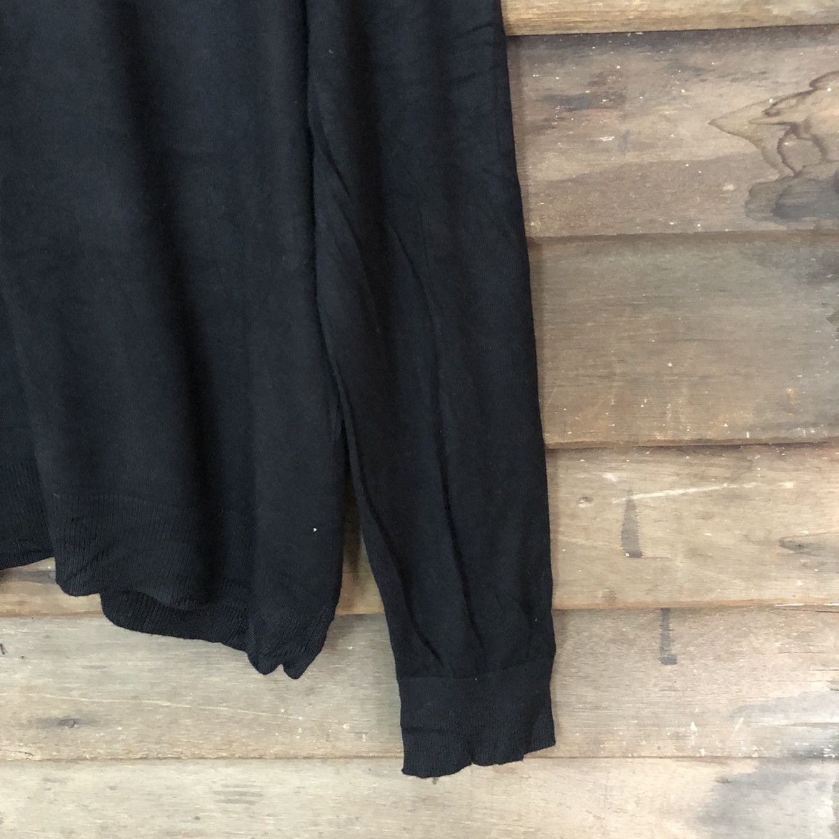 Homespun Knitwear Closshi Black Patterend Cardigans Knitwear #7303 Size L / US 10 / IT 46 - 13 Thumbnail