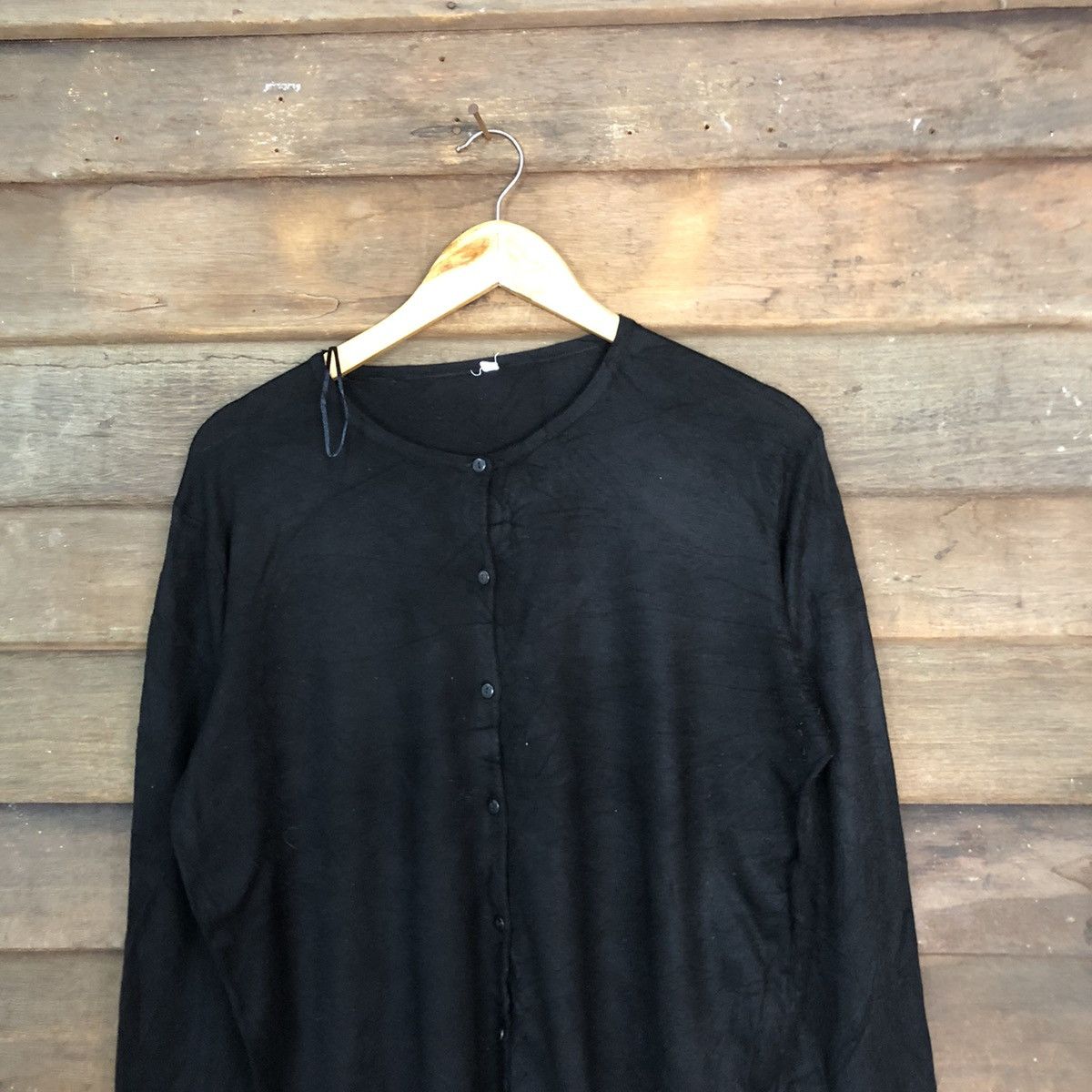 Homespun Knitwear Closshi Black Patterend Cardigans Knitwear #7303 Size L / US 10 / IT 46 - 2 Thumbnail
