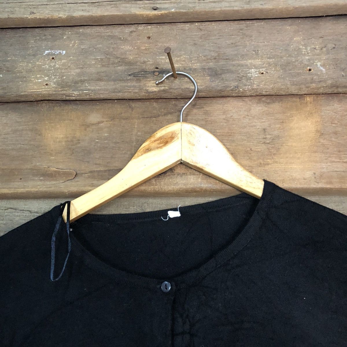 Homespun Knitwear Closshi Black Patterend Cardigans Knitwear #7303 Size L / US 10 / IT 46 - 4 Thumbnail
