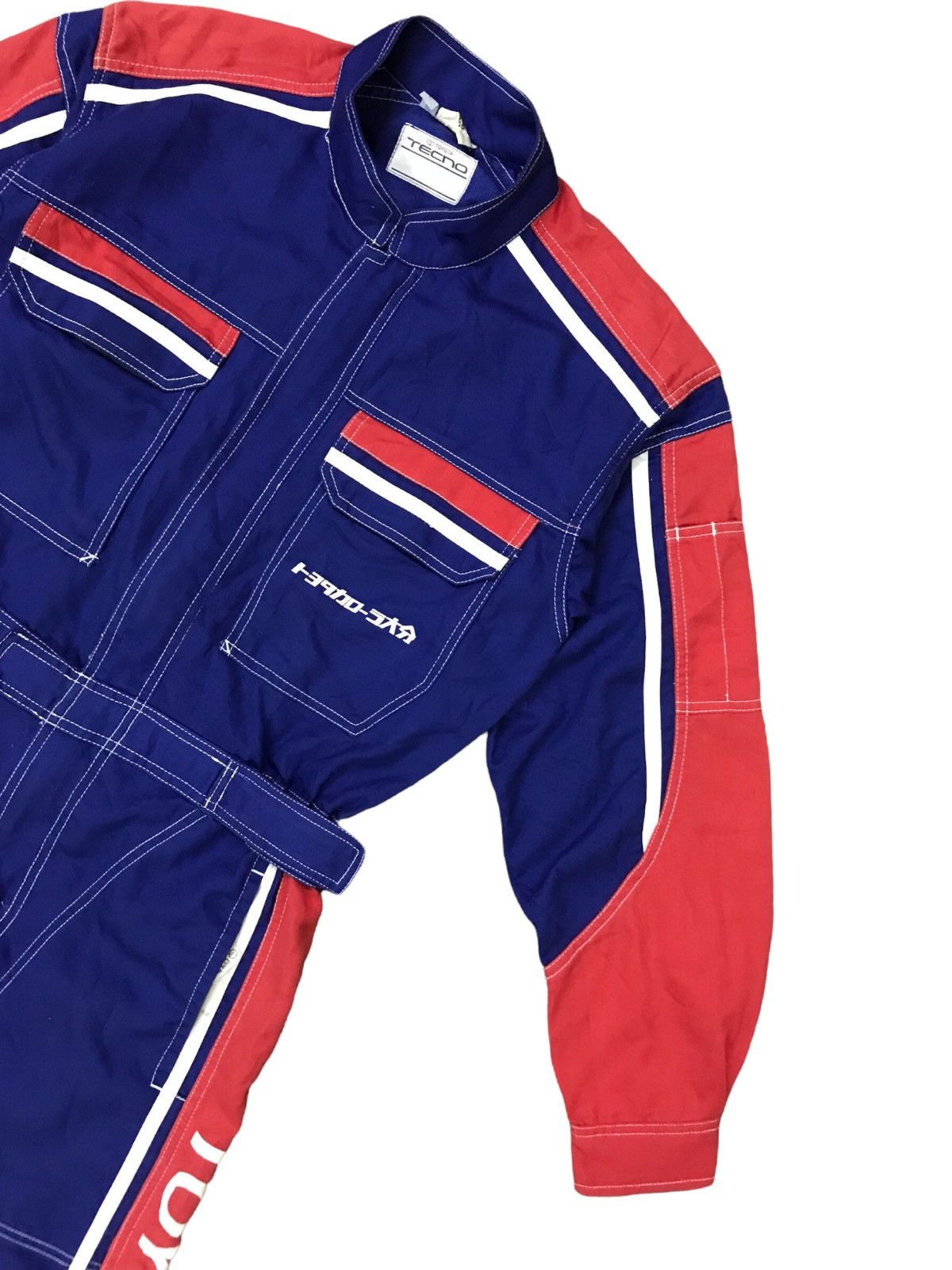 Japanese Brand 🇯🇵VTG TOYOTA COROLLA TECHNO MECHANIC OVERALL RACING TEAM Size US 31 - 4 Thumbnail