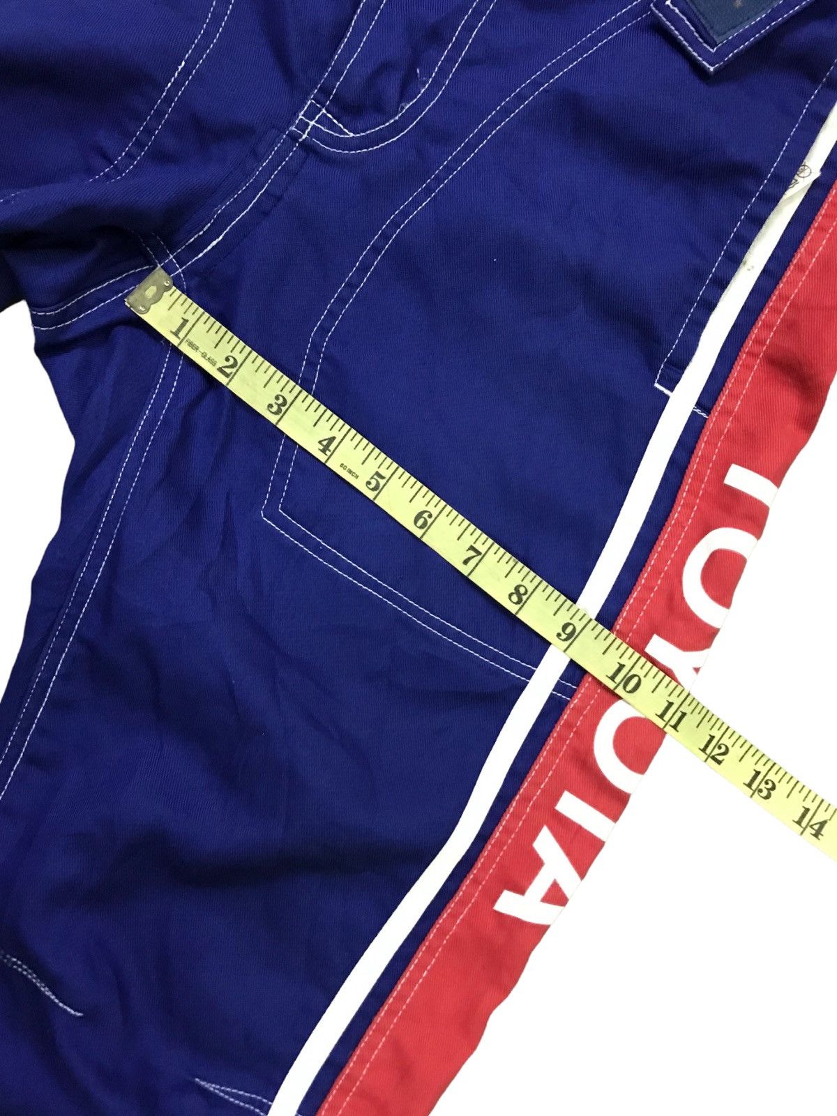 Japanese Brand 🇯🇵VTG TOYOTA COROLLA TECHNO MECHANIC OVERALL RACING TEAM Size US 31 - 20 Thumbnail