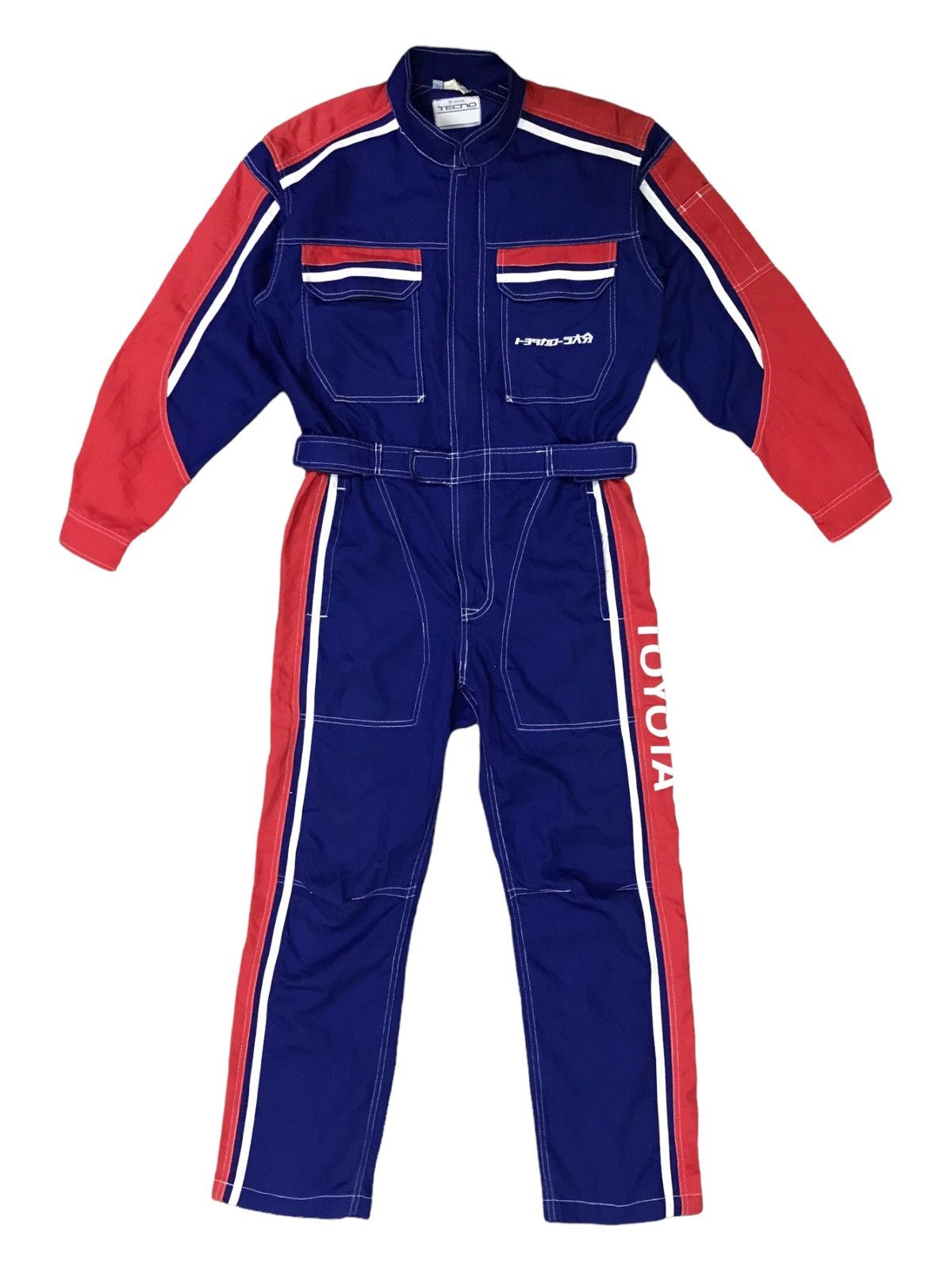 Japanese Brand 🇯🇵VTG TOYOTA COROLLA TECHNO MECHANIC OVERALL RACING TEAM Size US 31 - 1 Thumbnail