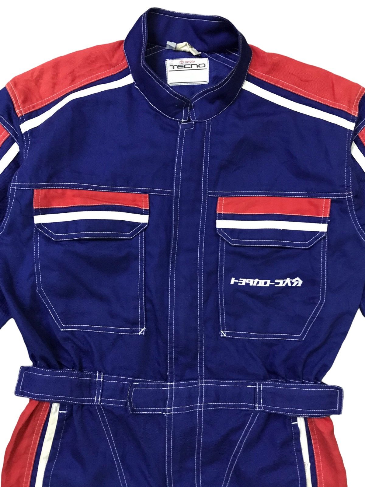 Japanese Brand 🇯🇵VTG TOYOTA COROLLA TECHNO MECHANIC OVERALL RACING TEAM Size US 31 - 5 Thumbnail