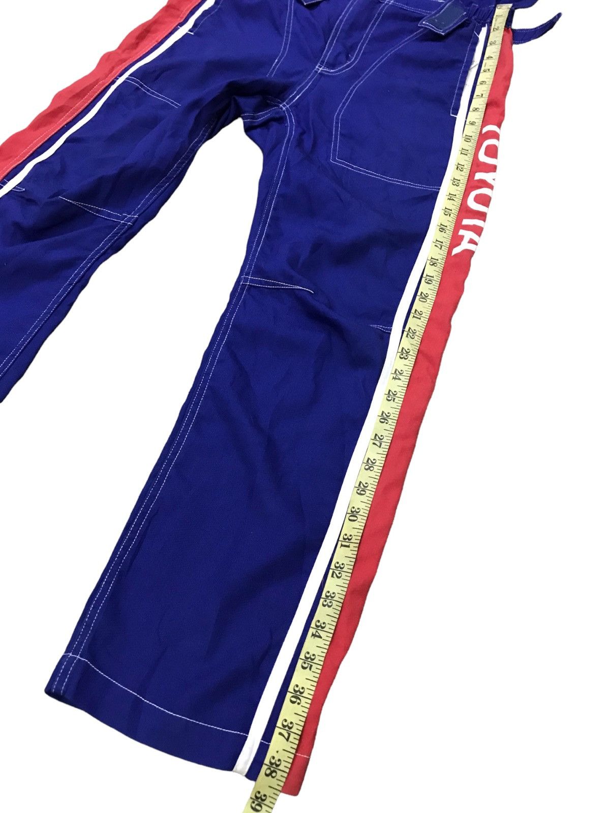 Japanese Brand 🇯🇵VTG TOYOTA COROLLA TECHNO MECHANIC OVERALL RACING TEAM Size US 31 - 21 Thumbnail